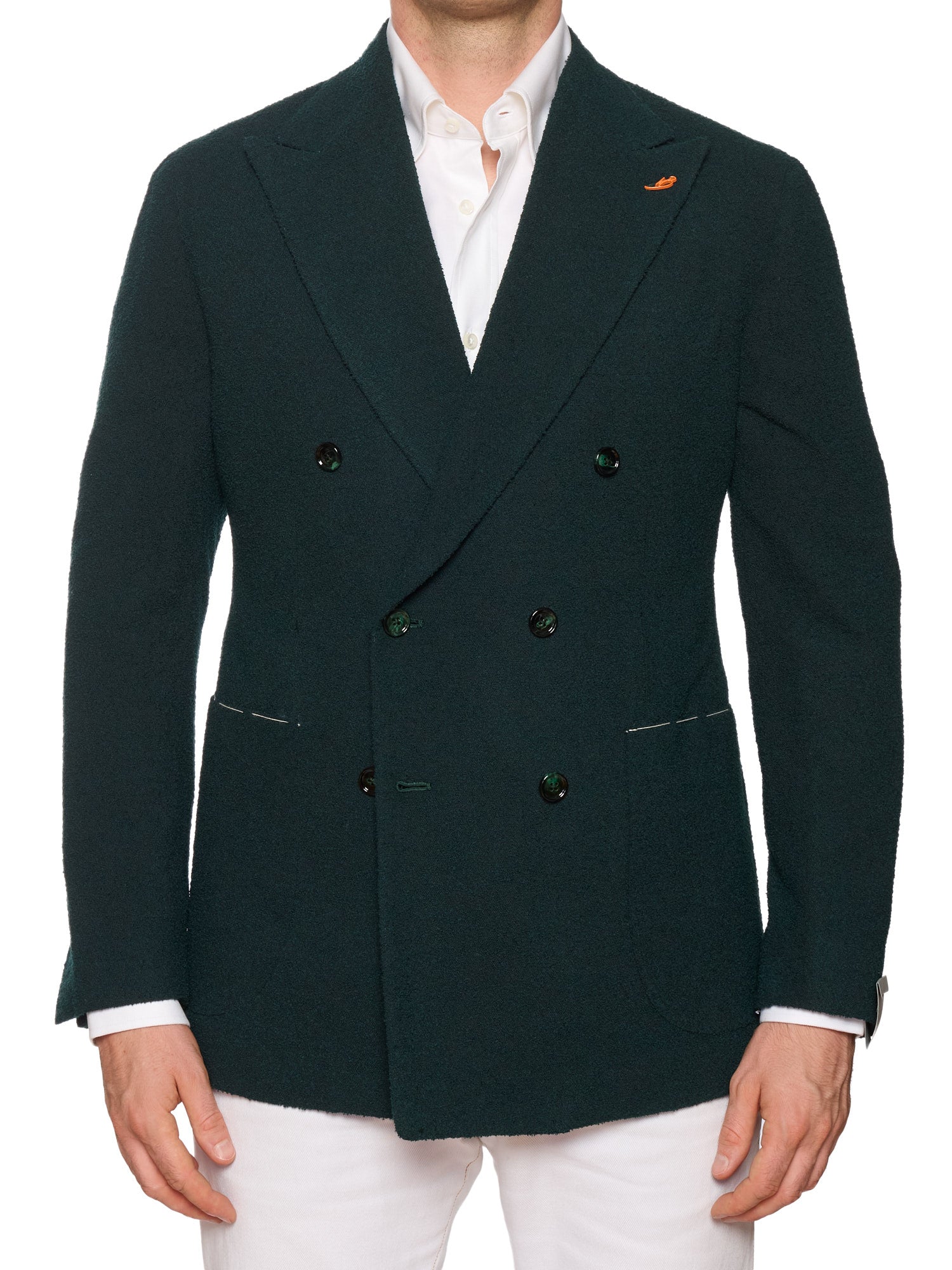 MAURO BLASI Napoli Handmade Green Casentino Stretch Wool Jacket