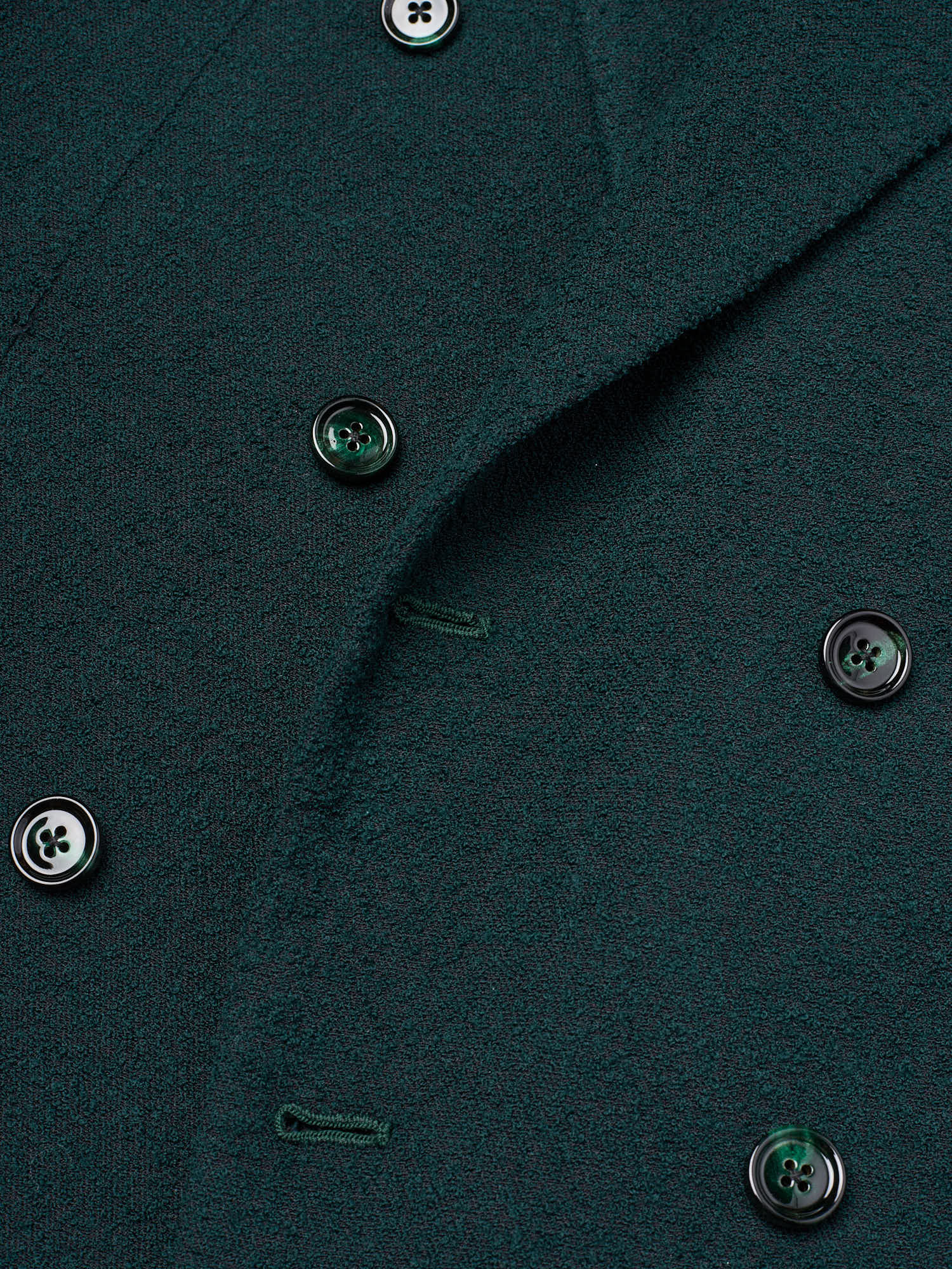 MAURO BLASI Napoli Handmade Green Casentino Stretch Wool Jacket