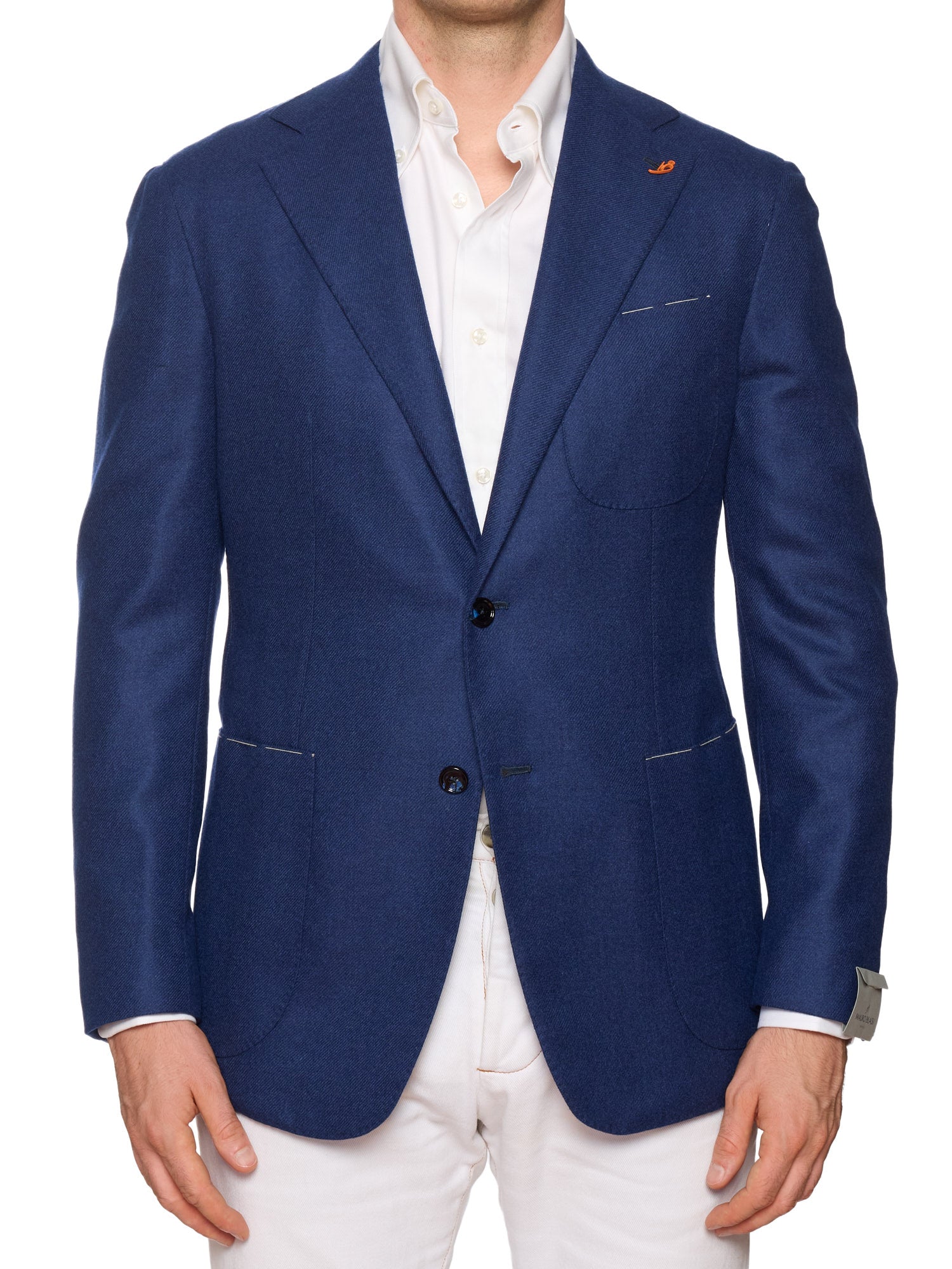 MAURO BLASI Napoli Handmade Navy Blue Wool-Cashmere Jacket