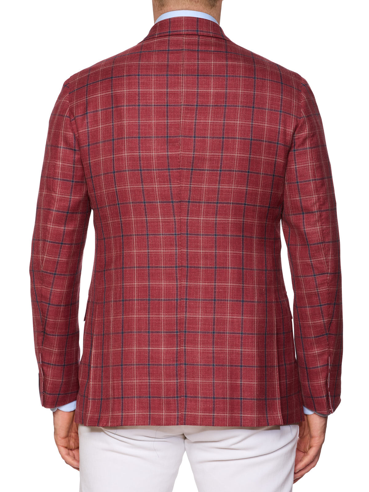 MAURO BLASI Napoli Handmade Plaid Wool Blazer Jacket EU 50 NEW US 40