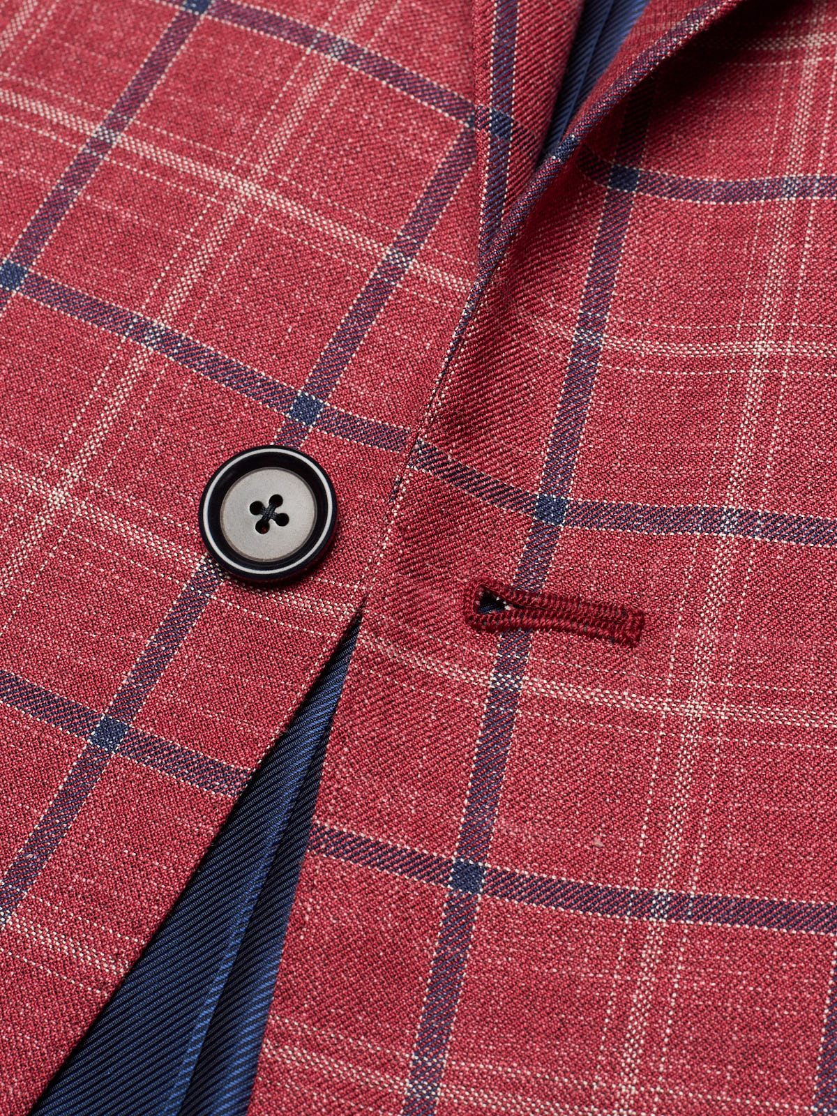 MAURO BLASI Napoli Handmade Plaid Wool Blazer Jacket EU 50 NEW US 40