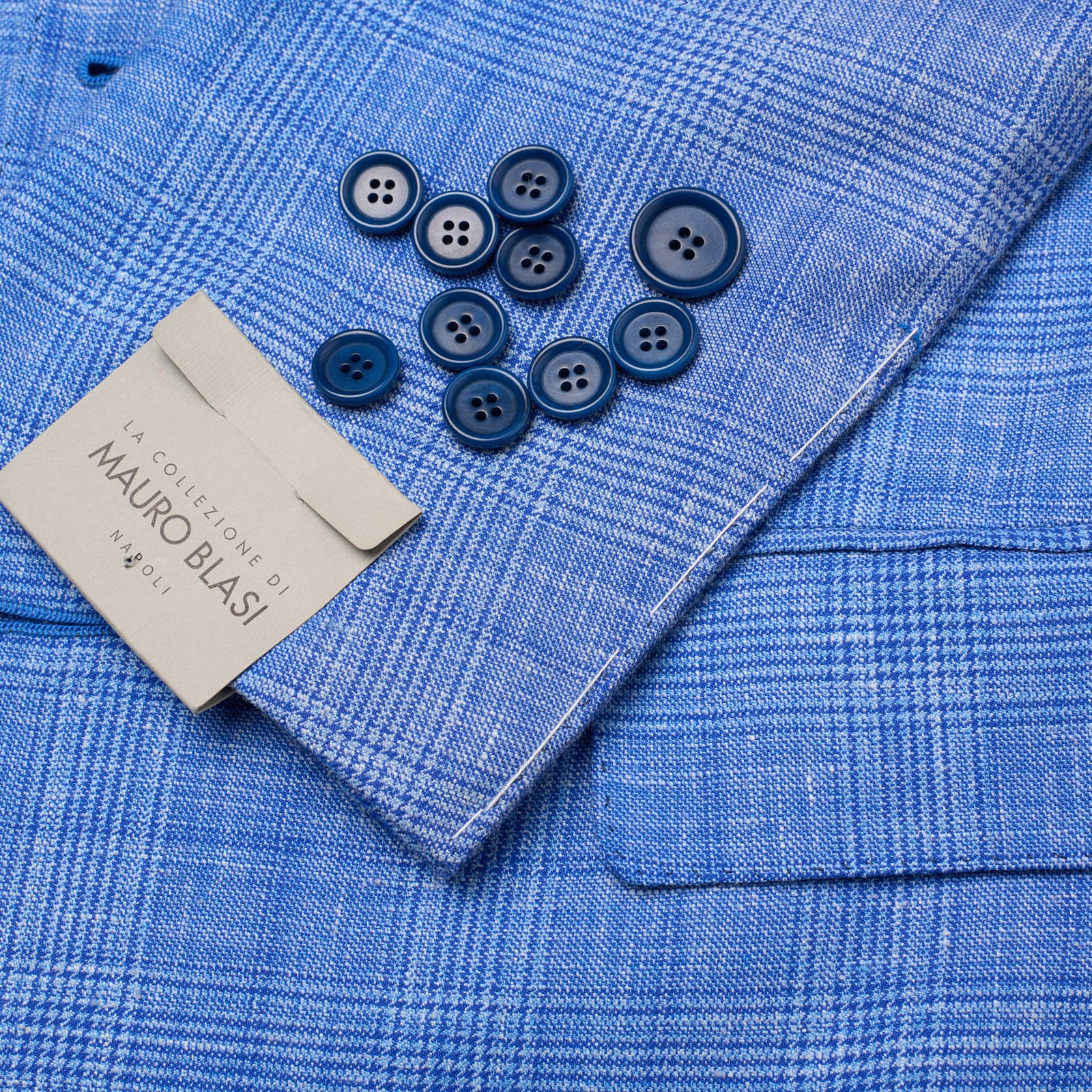 MAURO BLASI for VANNUCCI Handmade Blue Wool Handmade Jacket EU 48 NEW US 38