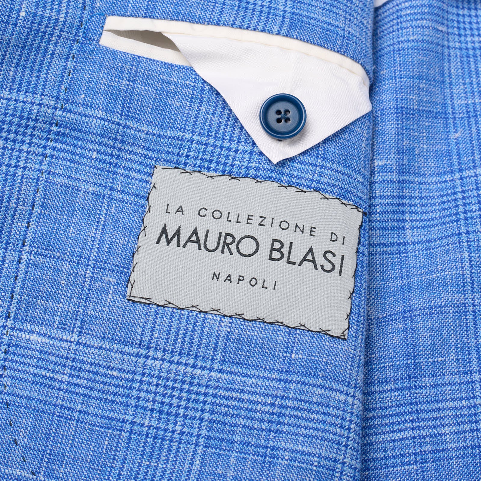 MAURO BLASI for VANNUCCI Handmade Blue Wool Handmade Jacket EU 48 NEW US 38