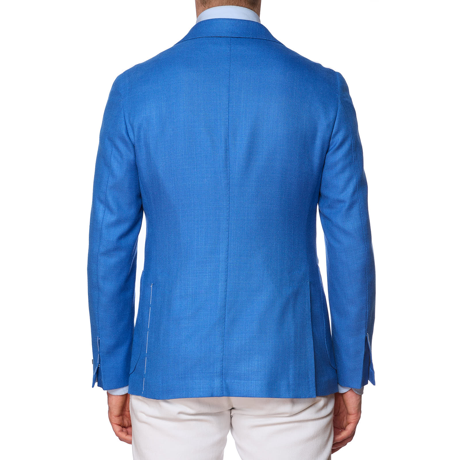 MAURO BLASI Napoli x VANNUCCI Handmade Blue Wool Jacket EU 48 NEW US 38