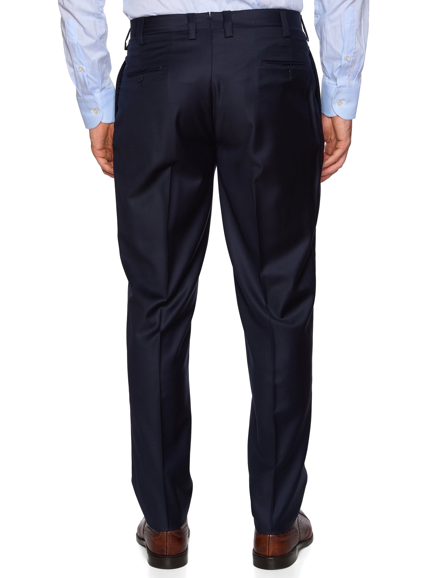 MAURO BLASI Navy Blue Wool Super 150'S Dress Pants EU 52 NEW US 36