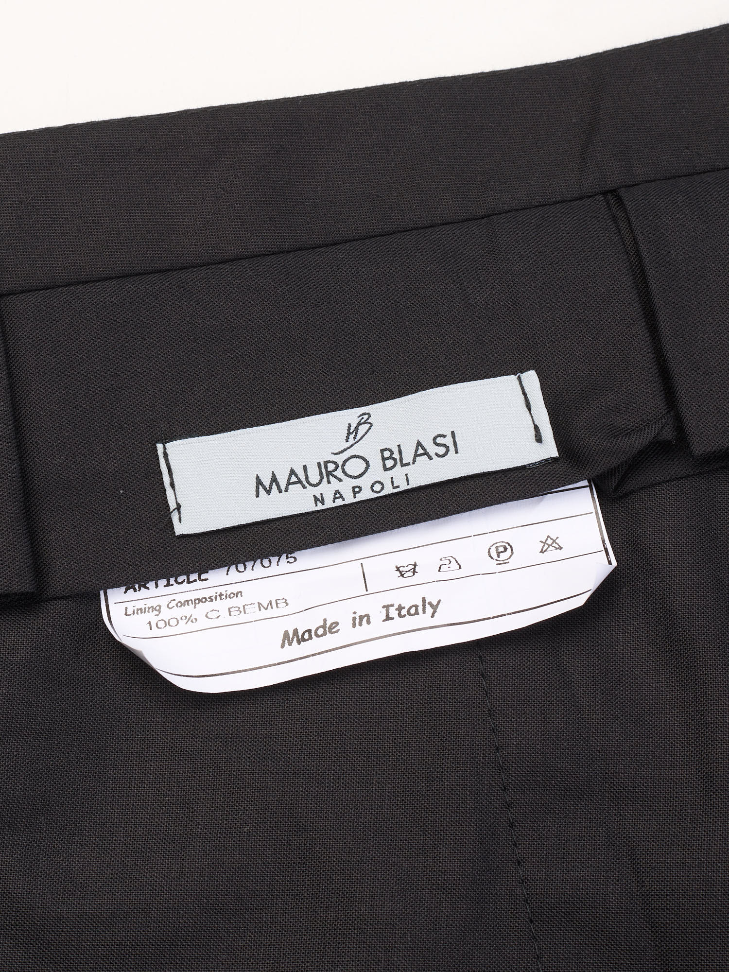 MAURO BLASI Navy Blue Wool Super 150'S Dress Pants EU 52 NEW US 36