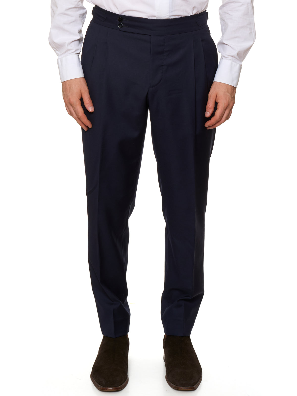 MAX BY MASSIMO PASINATO Navy Blue Double Breasted Wool VBC Perennial Suit