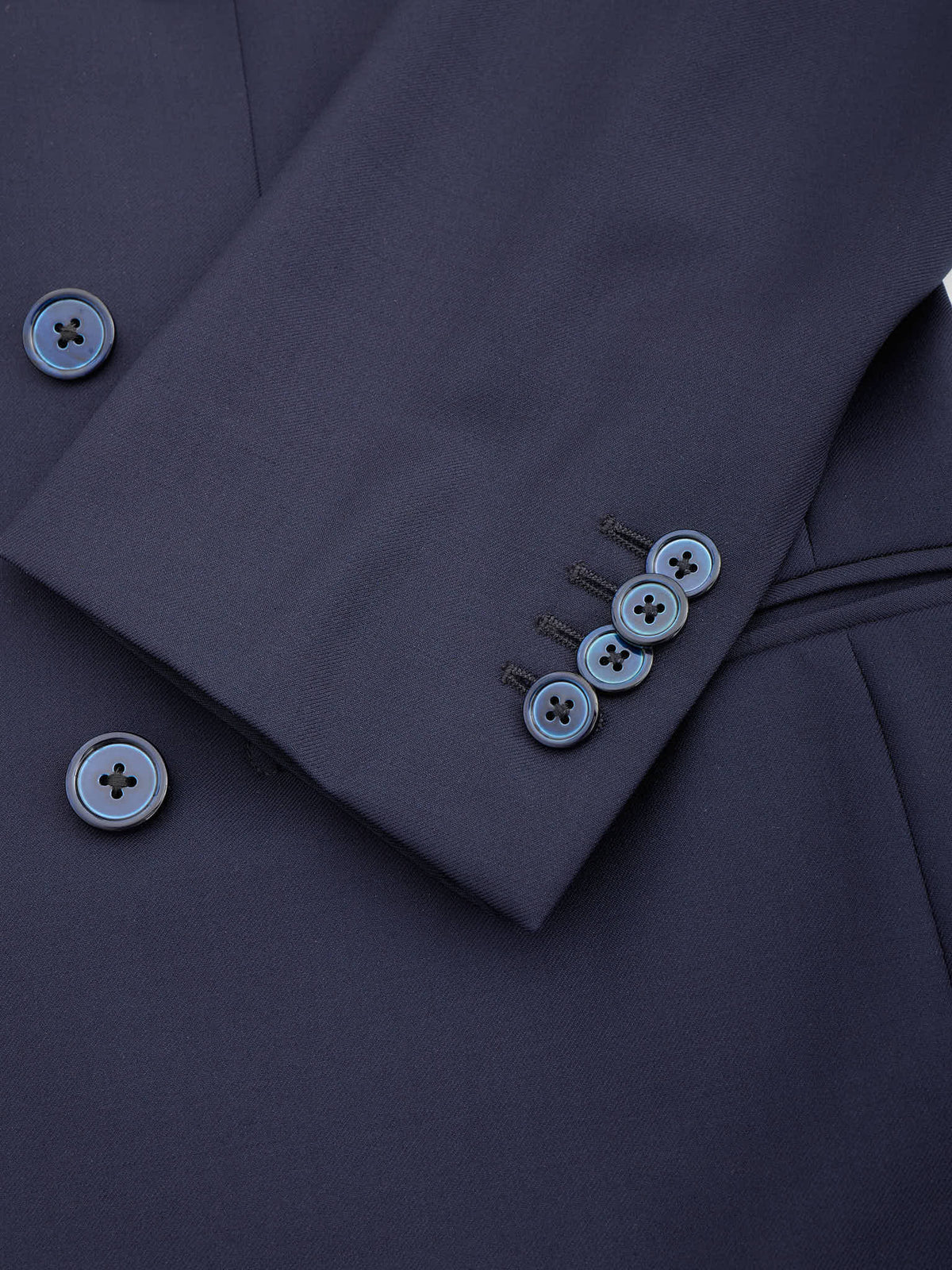 MAX BY MASSIMO PASINATO Navy Blue Double Breasted Wool VBC Perennial Suit
