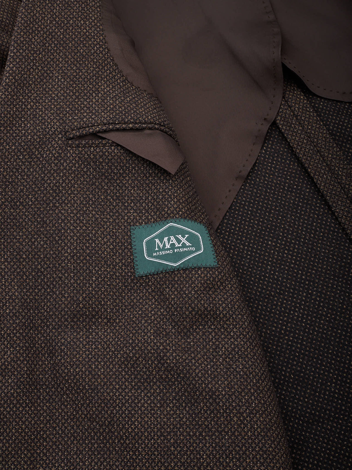 MAX MASSIMO PASINATO Brown Diamond Loro Piana Wool Blazer Jacket NEW