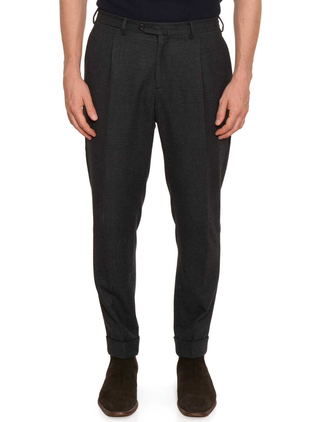 MAX MASSIMO PASINATO Gray Glen Plaid Heavy Wool Flannel Suit NEW
