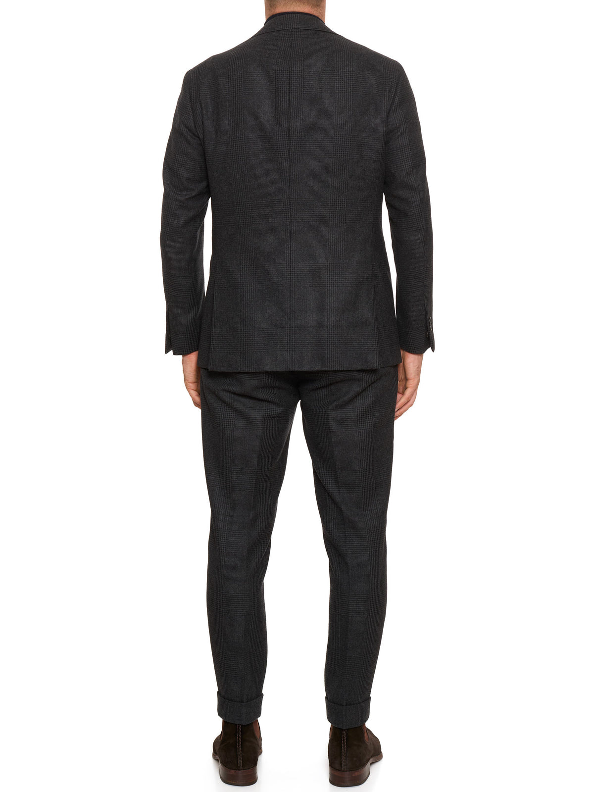 MAX MASSIMO PASINATO Gray Glen Plaid Heavy Wool Flannel Suit NEW