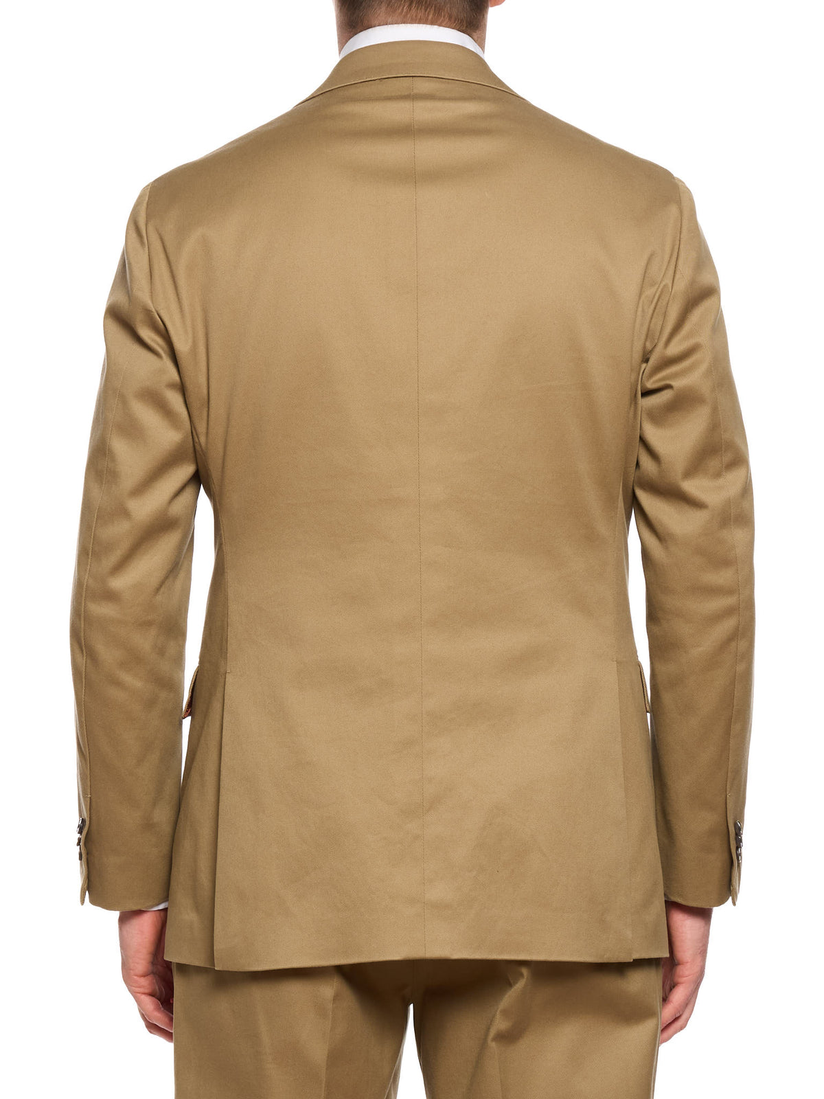 MILAN KELECENI Tan Cotton Twill Spring-Summer Handmade Suit