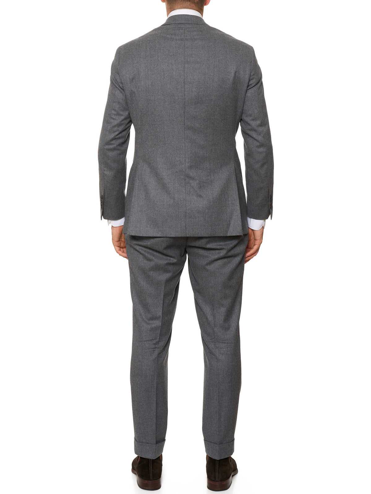 MILAN KELECENI VBC Gray Double Breasted Wool Flannel Suit