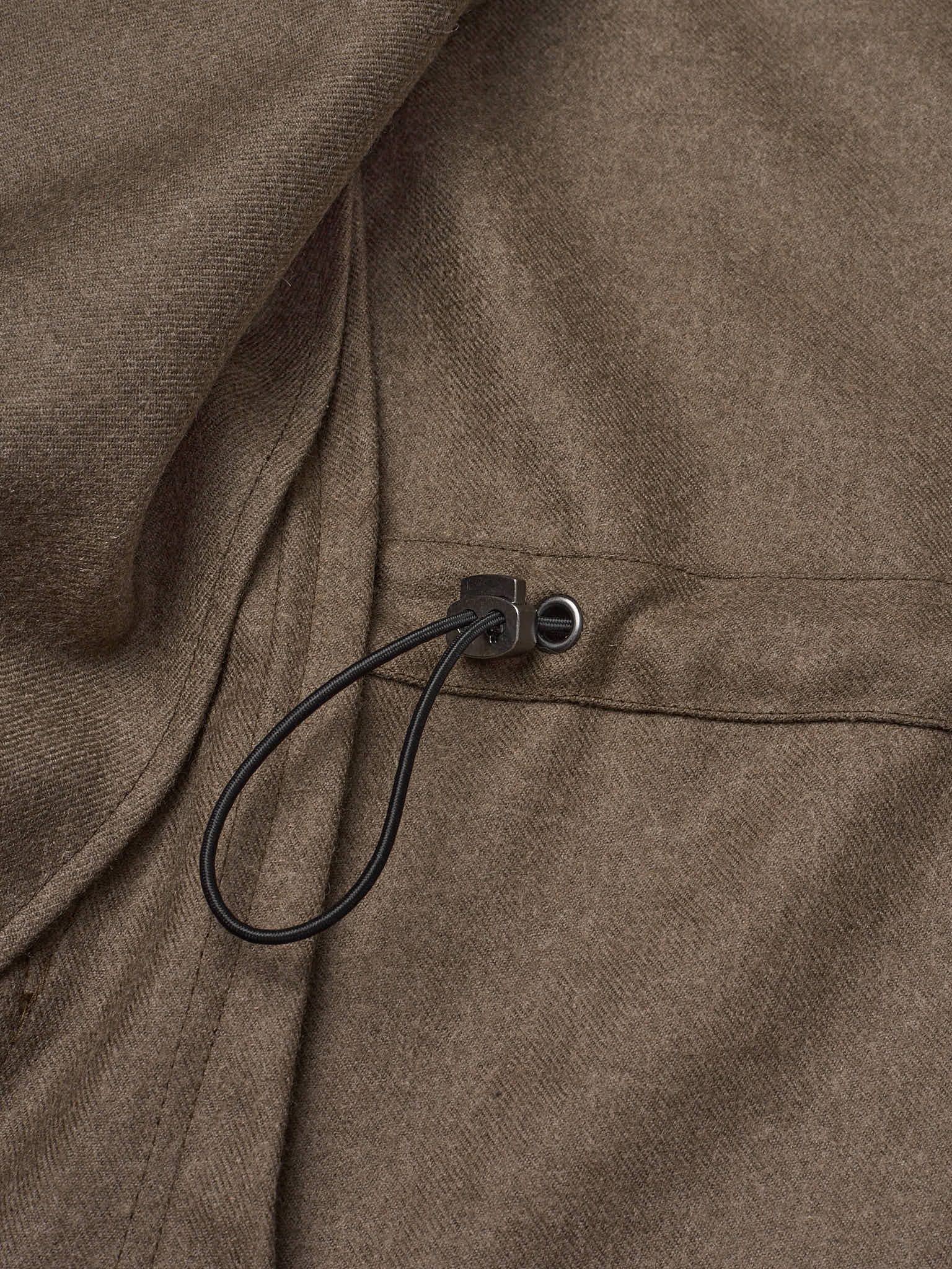 MILAN KELECENI Olive Pure Wool Flannel Utility Field Jacket