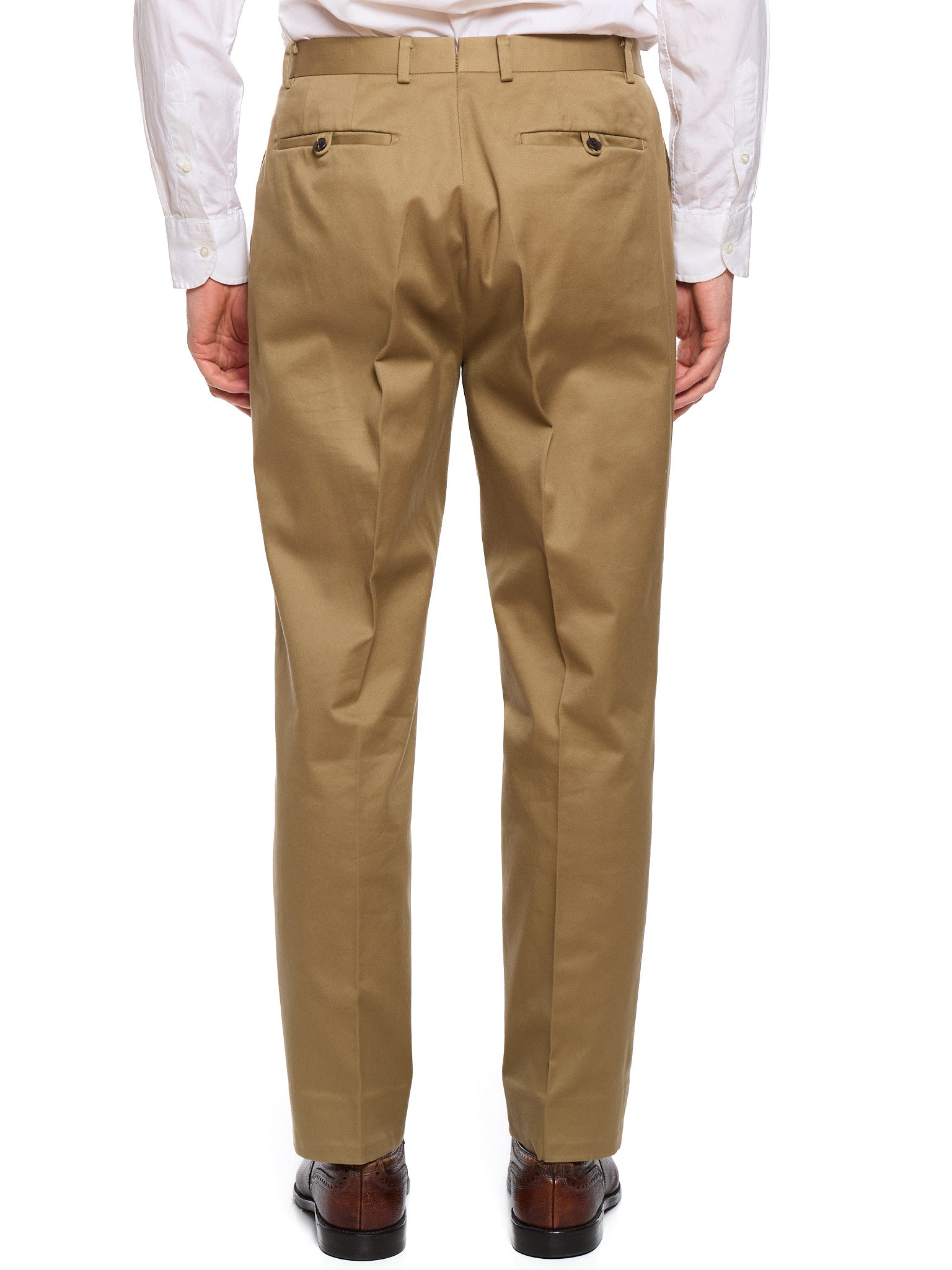 MILAN KELECENI Tan Cotton Twill Spring-Summer Handmade Suit