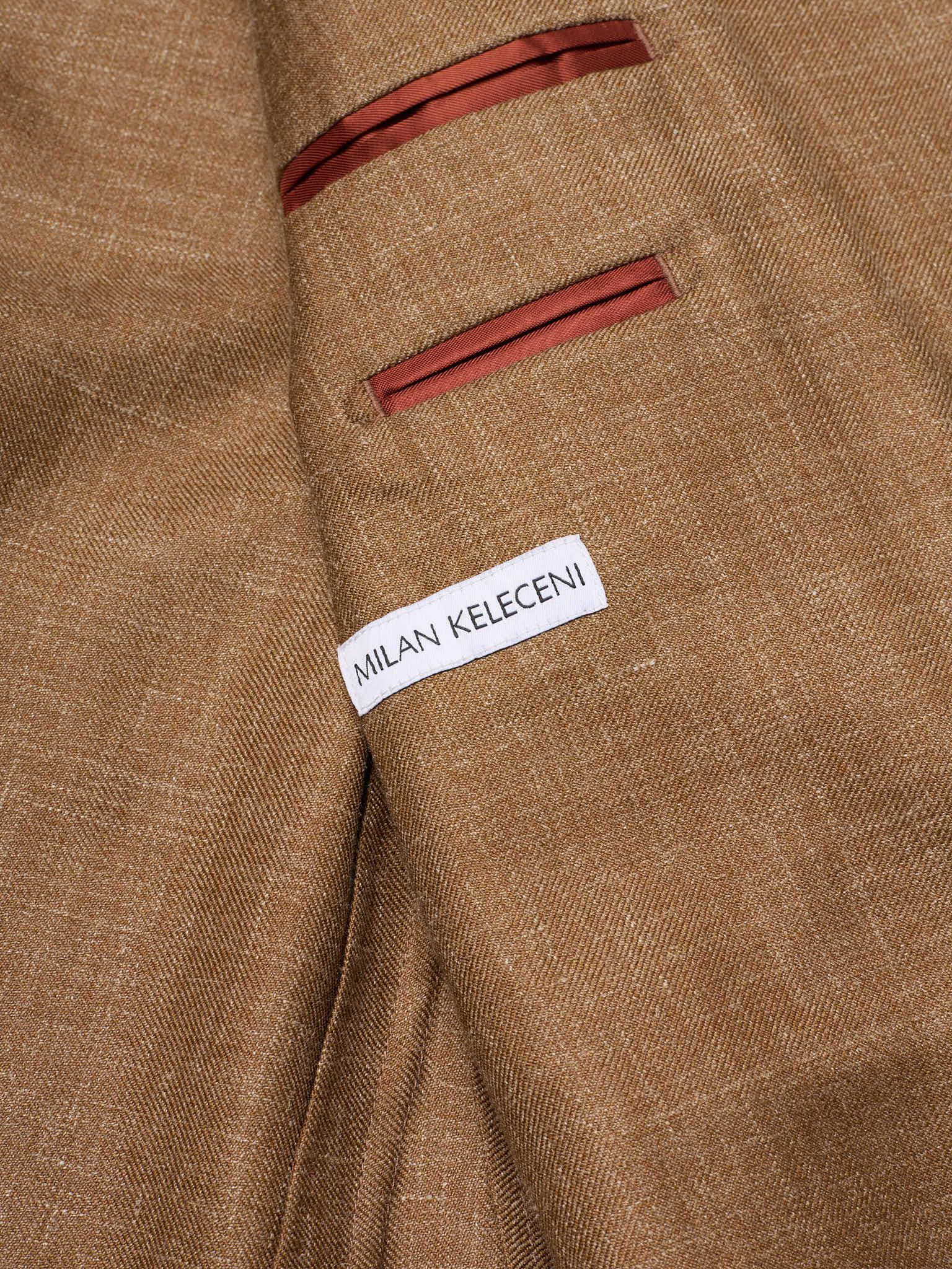 MILAN KELECENI Brown Wool-Silk-Linen Safari Jacket