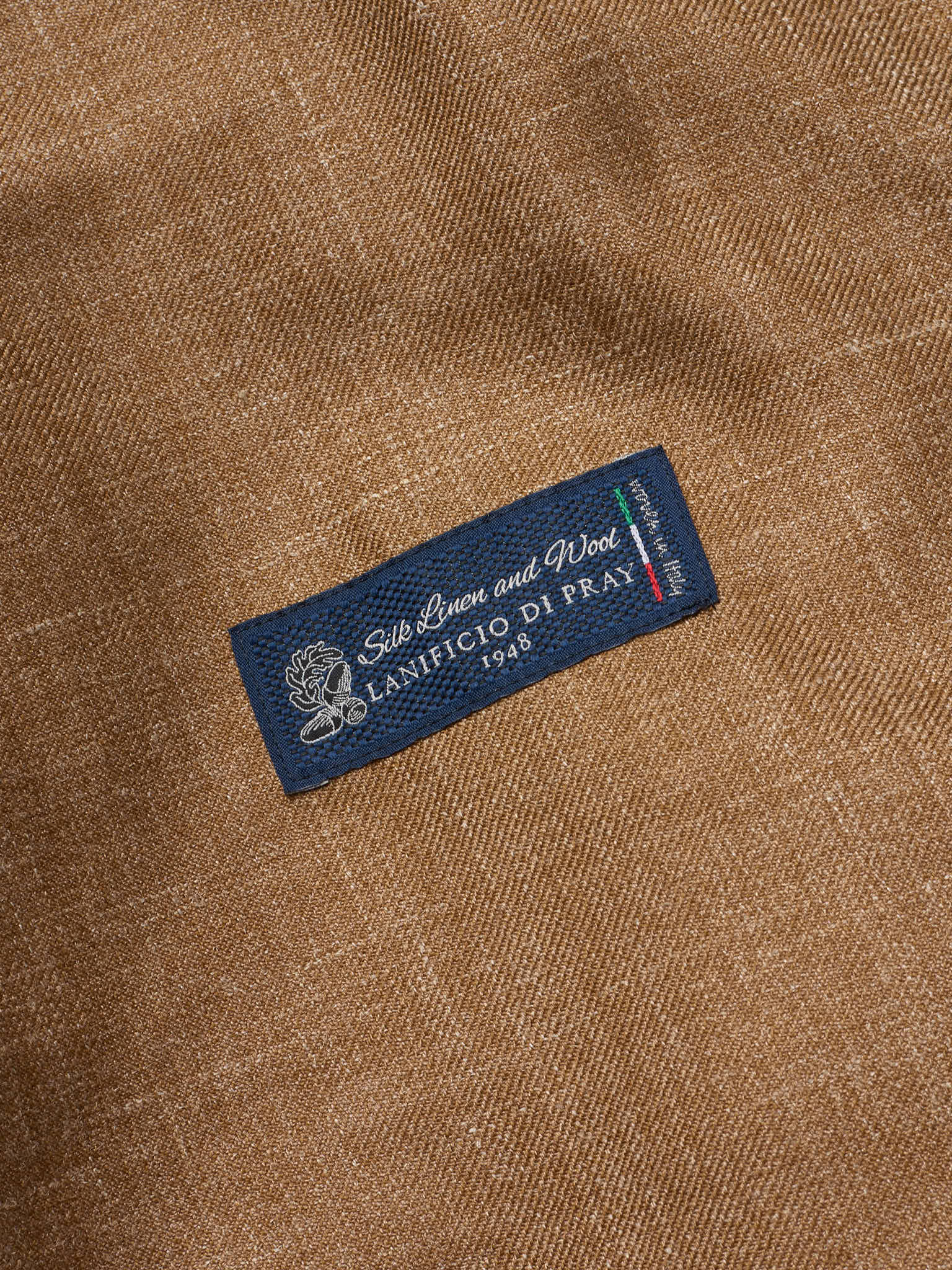 MILAN KELECENI Brown Wool-Silk-Linen Safari Jacket