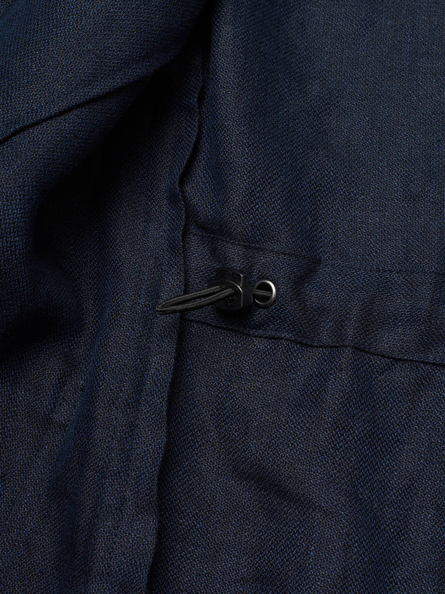 MILAN KELECENI Navy Blue Irish Linen Unlined Travel Jacket