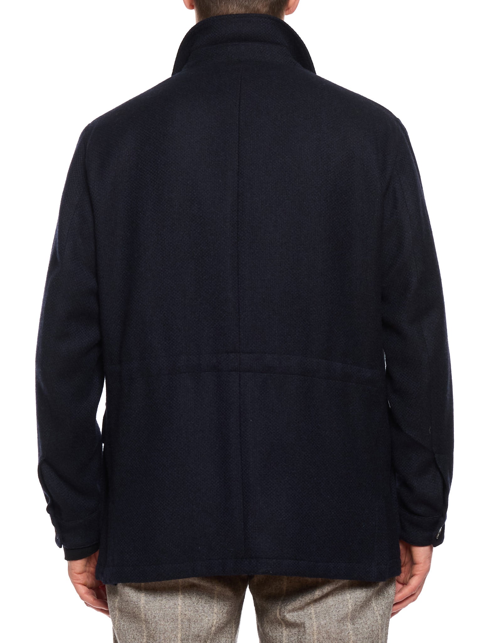 MILAN KELECENI Navy Blue Wool Four Field Jacket