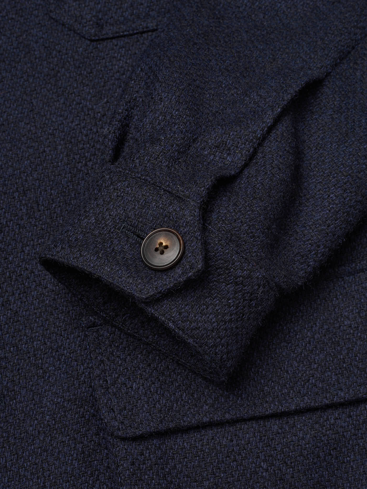 MILAN KELECENI Navy Blue Wool Four Field Jacket