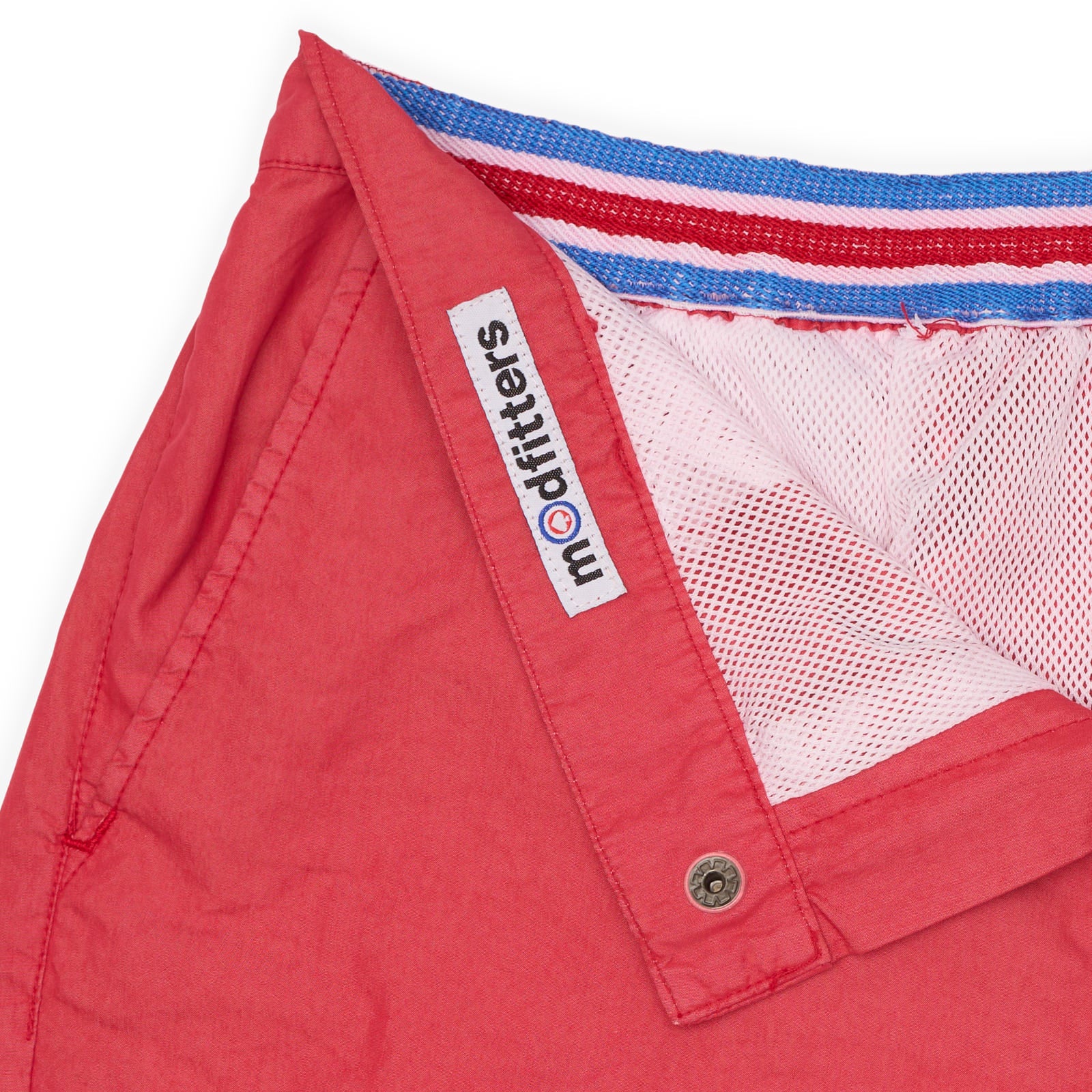 MODFITTERS Red Cotton-Nylon Swim Shorts Trunks NEW S