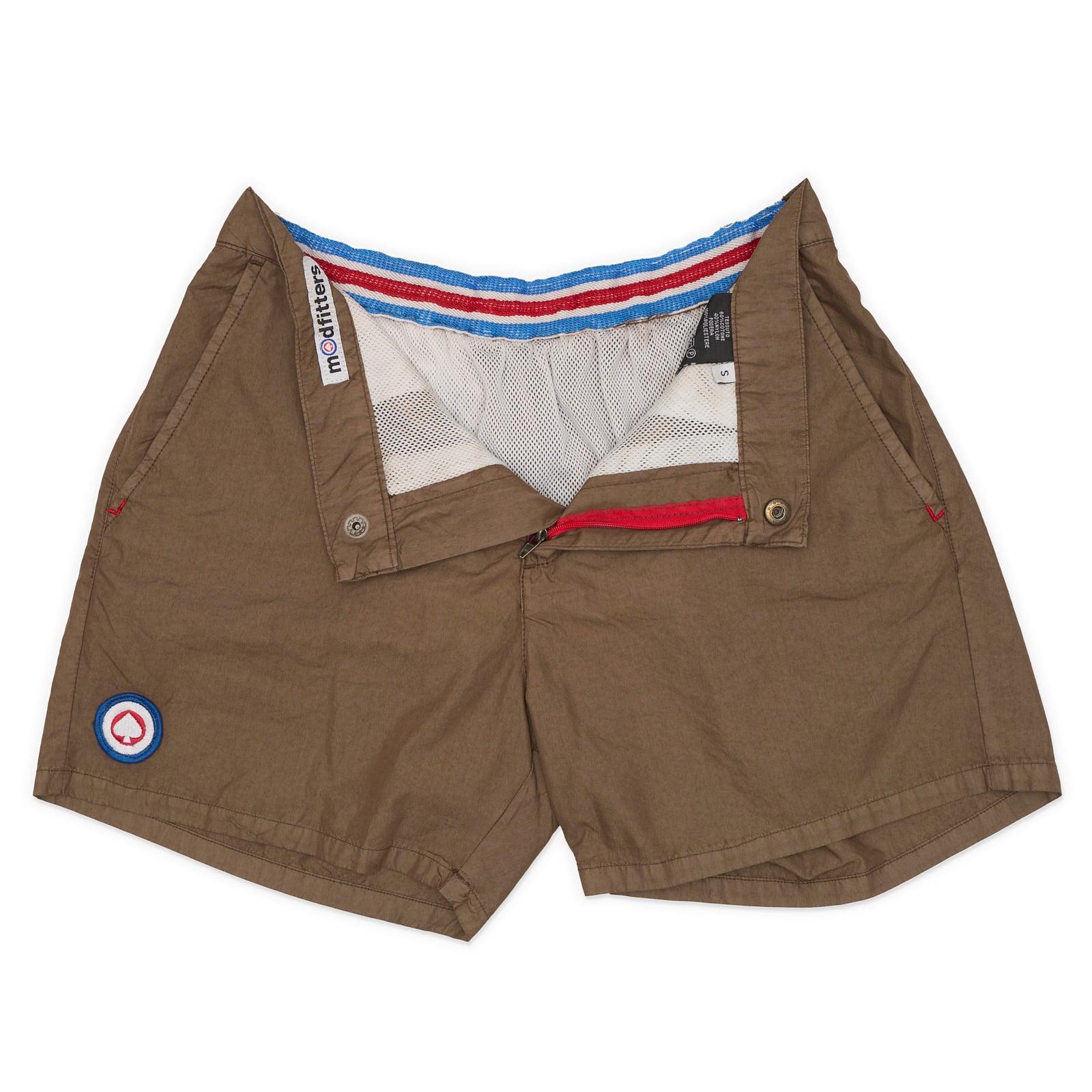 MODFITTERS Brown Swim Shorts Trunks NEW S