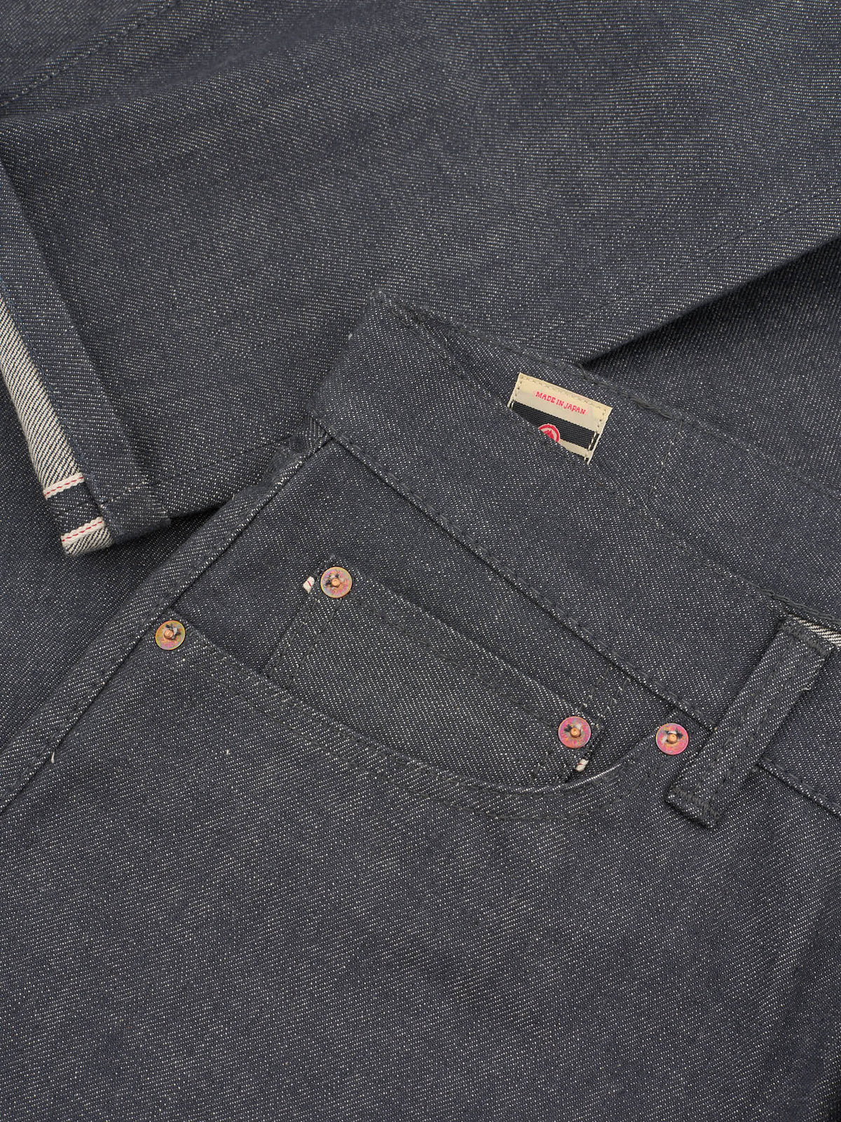 MOMOTARO 0405-70G 14oz Grey Selvedge Denim High Tapered Fit