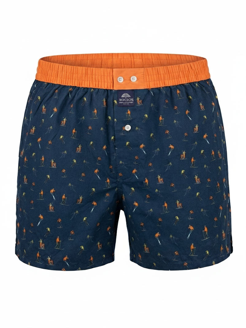 McAlson Navy Blue Ski Pattern Boxer Shorts