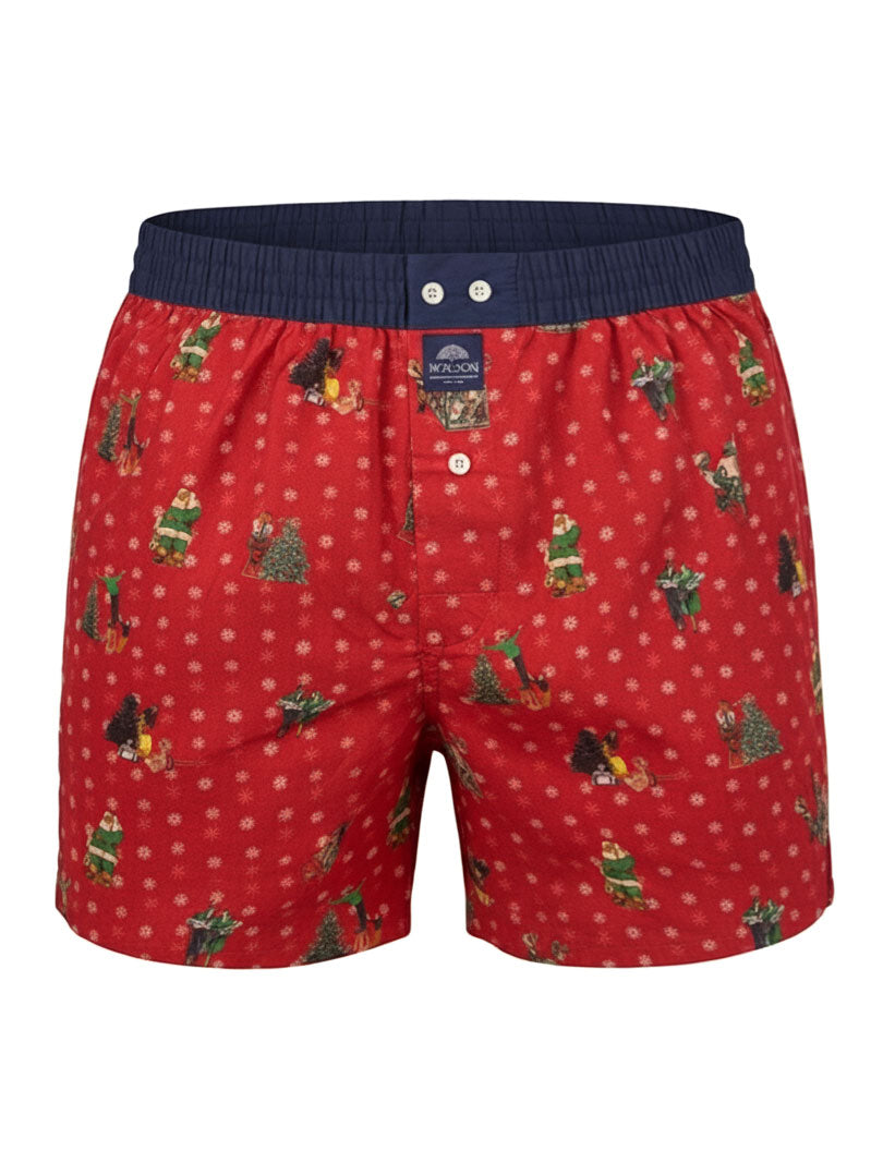 McAlson Red Christmas Themed Boxer Shorts
