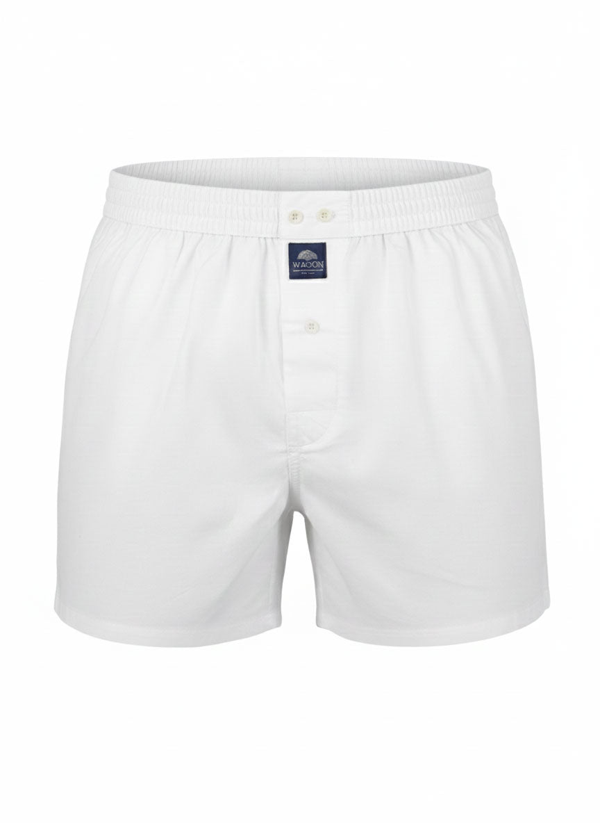 McAlson Solid White Boxer Shorts