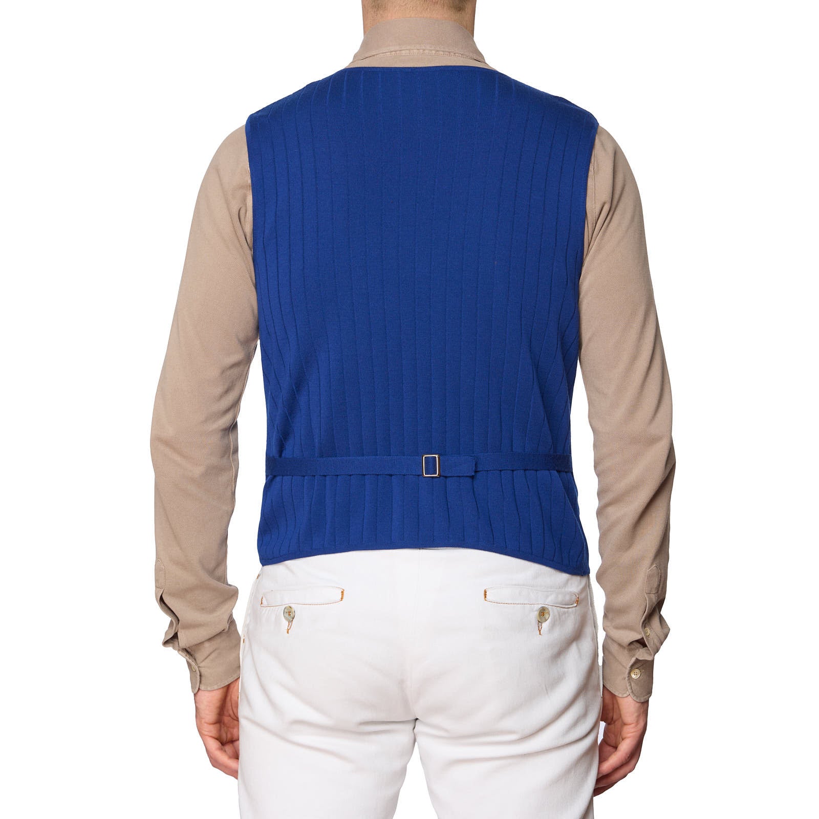 ONES Blue Loro Piana Wool Knit 5 Button Vest Waistcoat EU 50 NEW US M