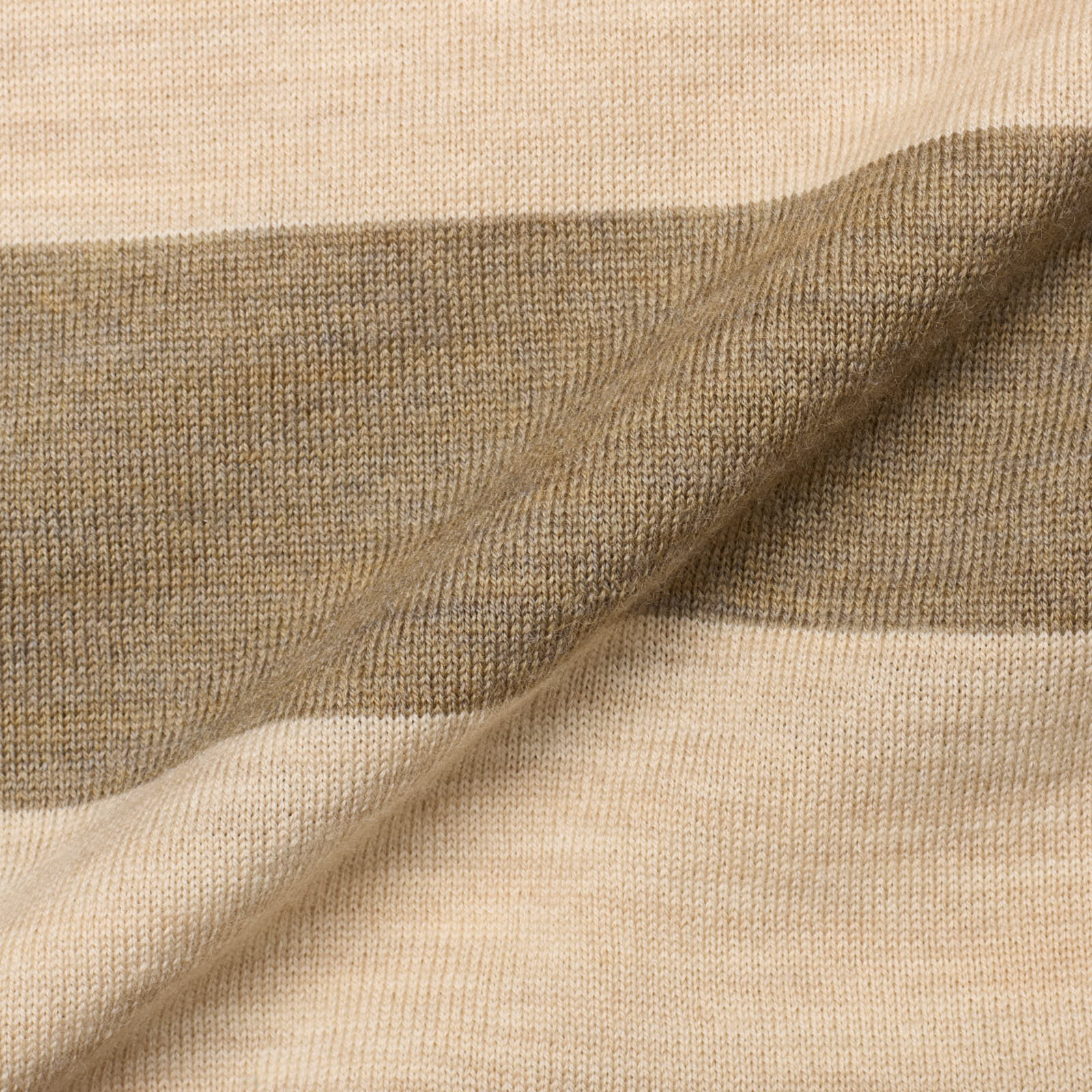 ONES Brown-Beige Striped Loro Piana Wool Super 150's Knit Crewneck Sweater EU 50 NEW US M