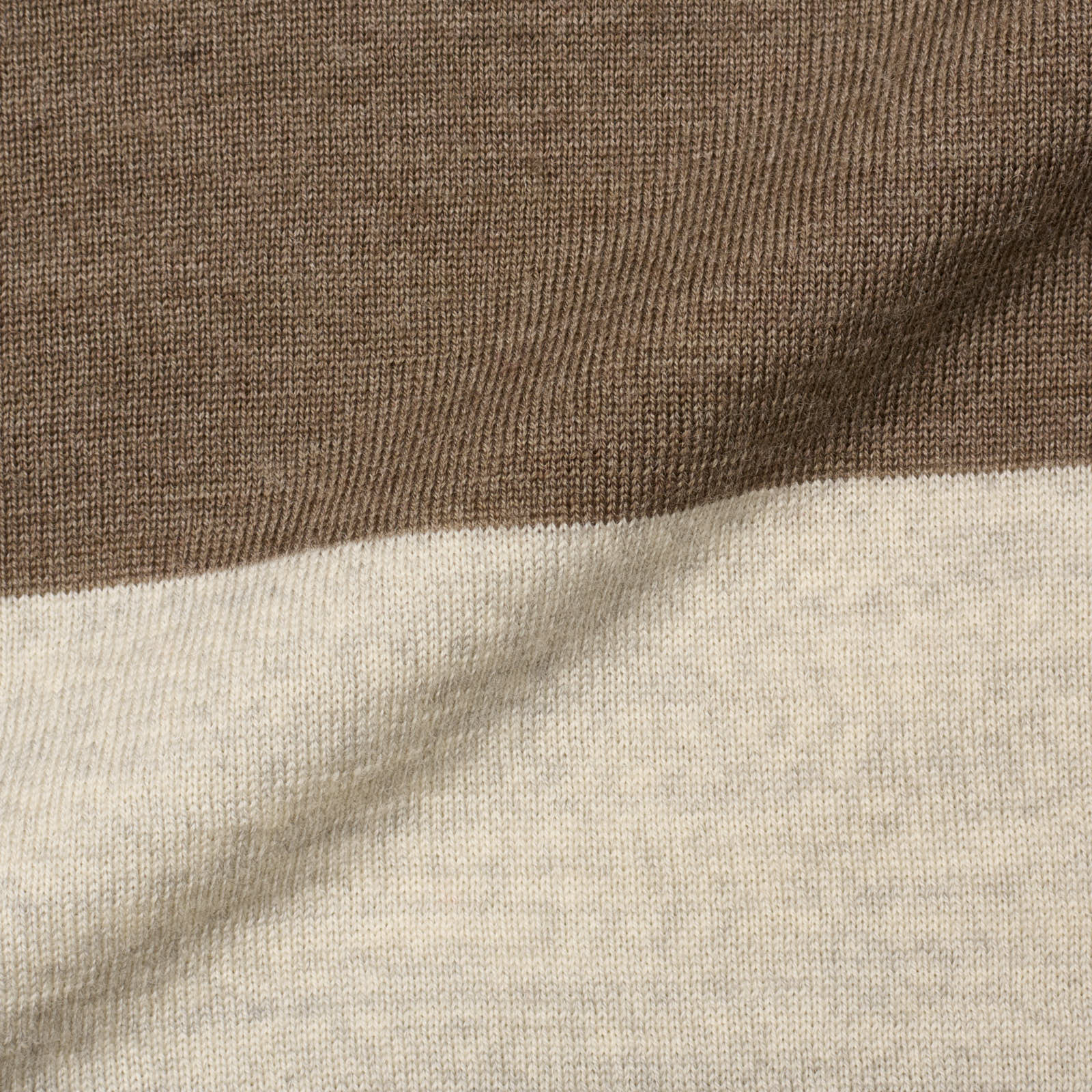 ONES Brown-Gray Striped Loro Piana Wool Super 150's Knit Crewneck Sweater EU 50 NEW US M