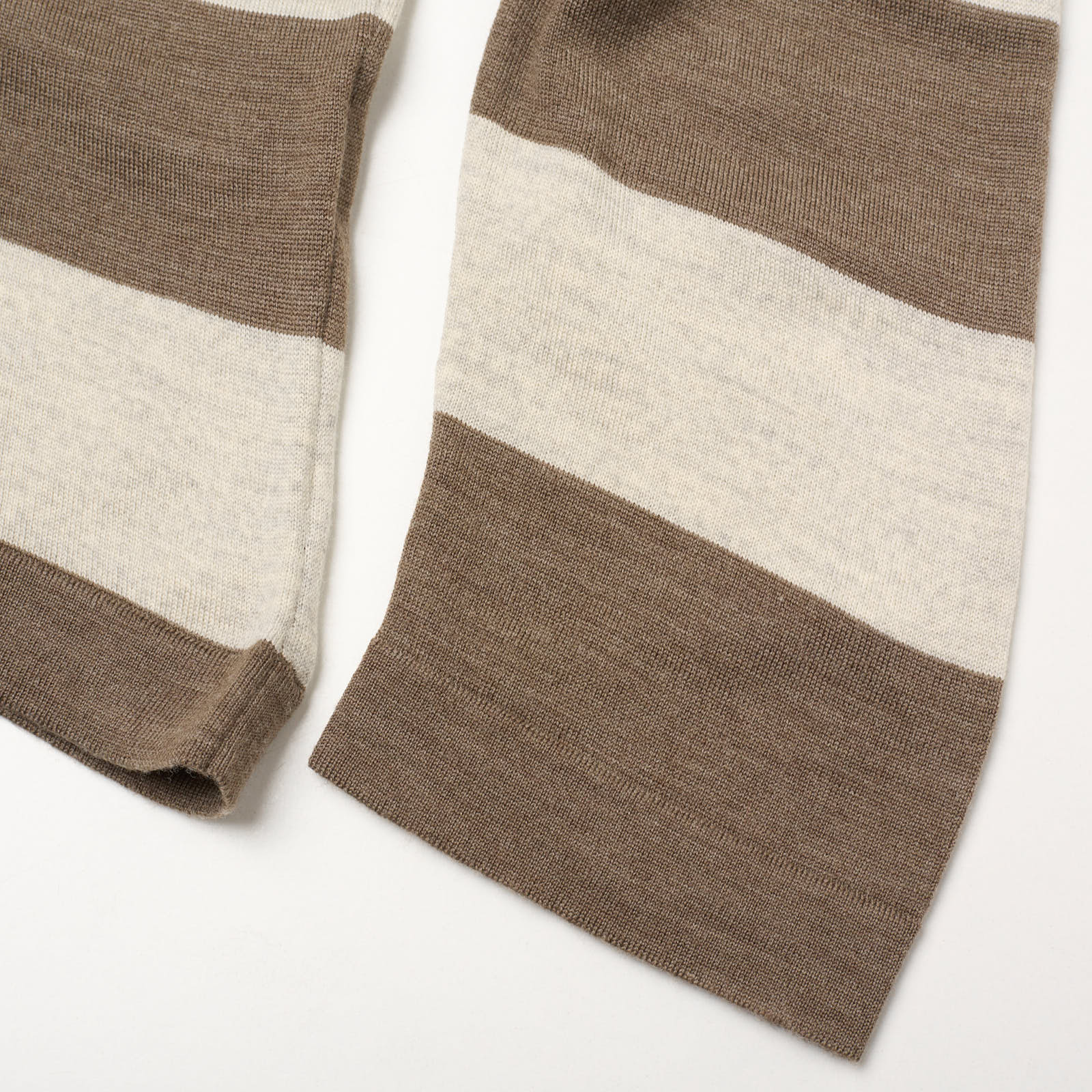 ONES Brown-Gray Striped Loro Piana Wool Super 150's Knit Crewneck Sweater EU 50 NEW US M