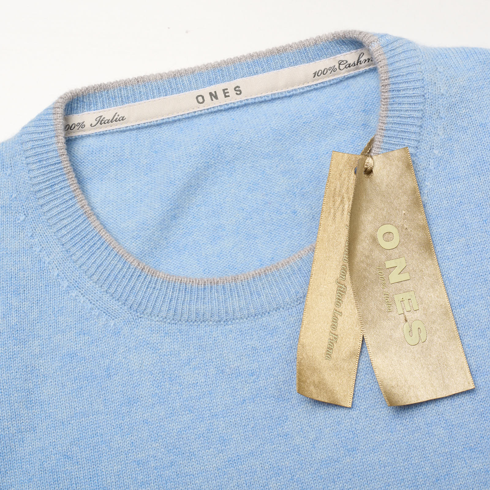 ONES Light Blue Loro Piana Cashmere Knit Sweater Vest EU 50 NEW US M