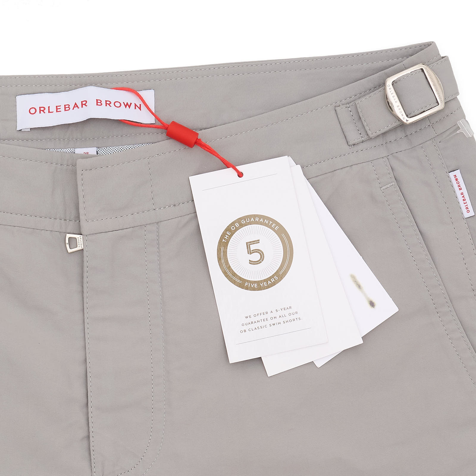 ORLEBAR BROWN "Dane II" Gray Pewter Longest-Length Swim Shorts NEW Size 28