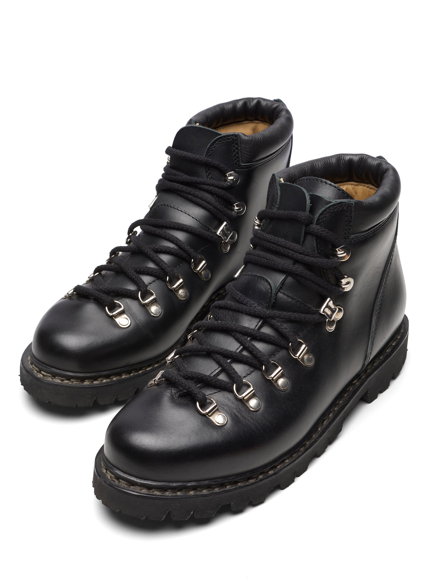 PARABOOT Black "Avoriaz Mouton" Leather Boots US 9 NEW