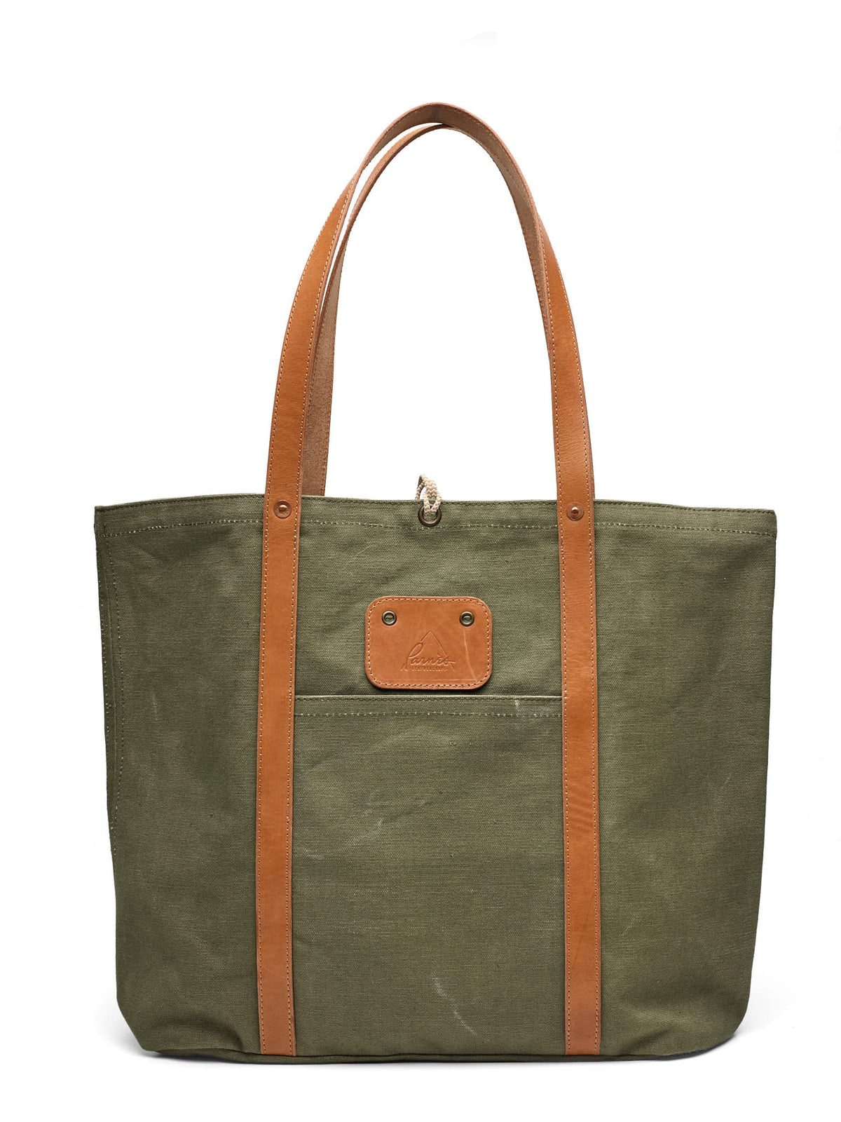 PARNÉS Leathercraft Heritage Olive Canvas Tote Bag - Handmade in Greece