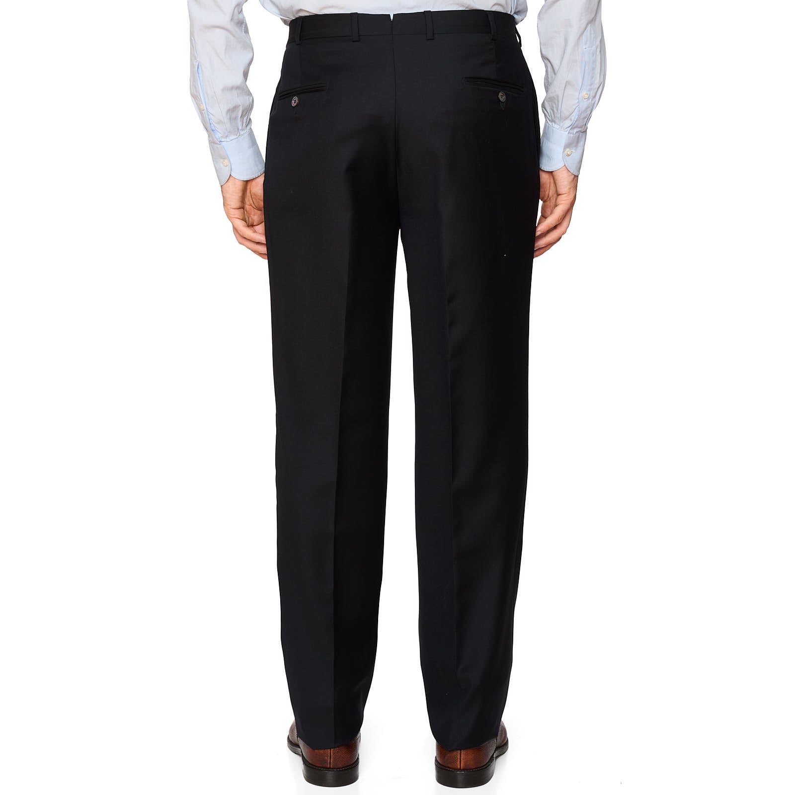 PESCAROLO Napoli Navy Blue Wool Dress Pants NEW