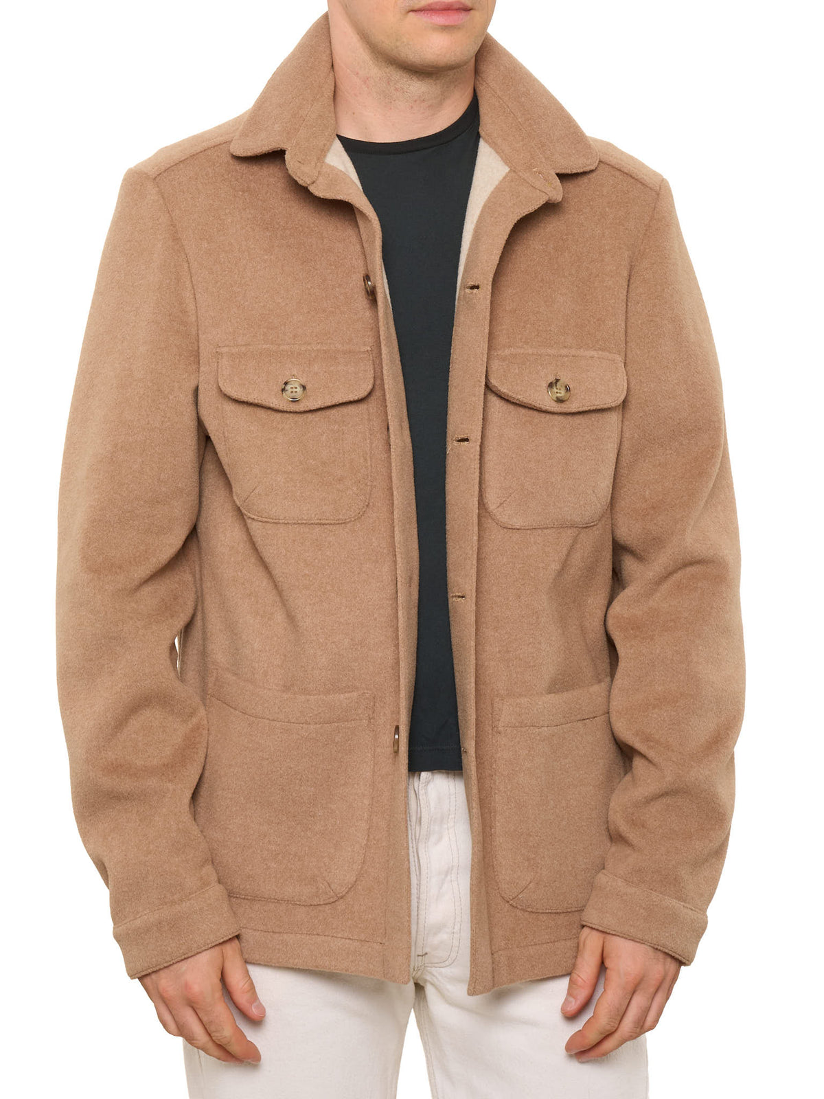 PIETRA SALATA Napoli Camel Tan Safari Travel Jacket NEW