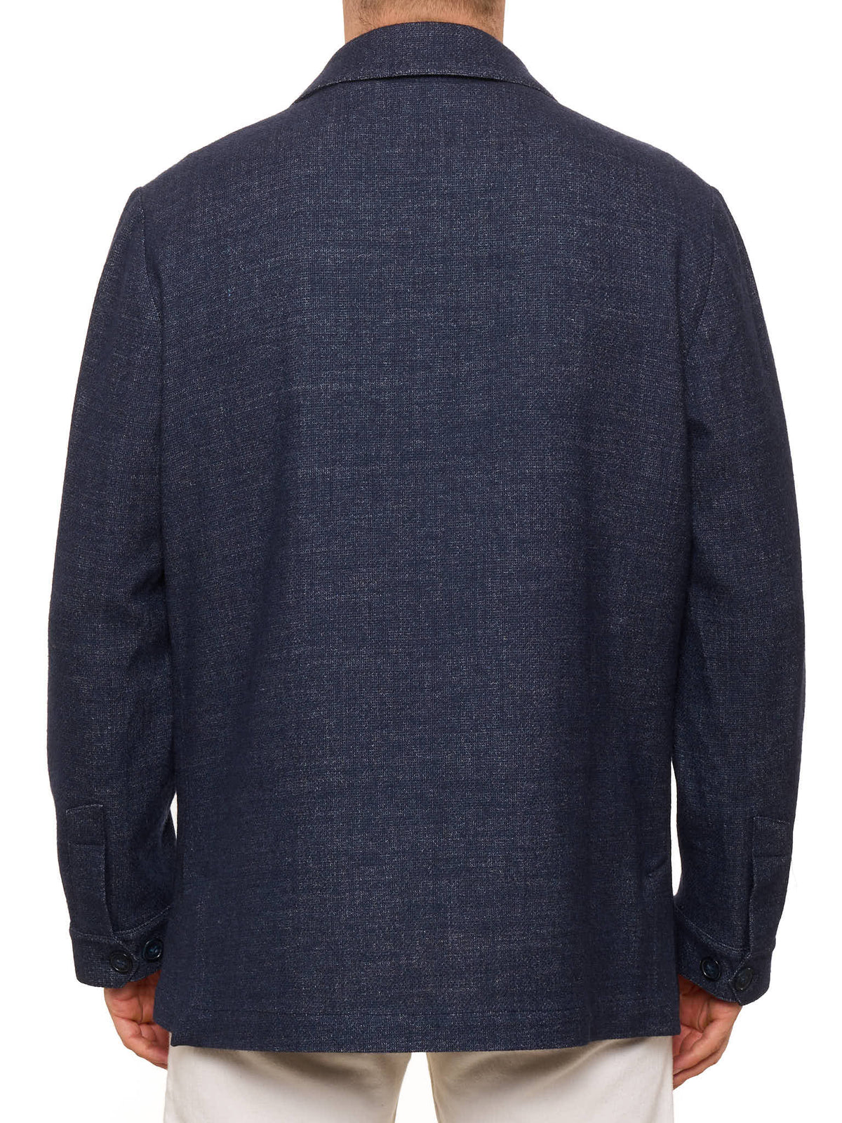 PIETRA SALATA Napoli Denim Blue Wool-Cotton Jacket NEW