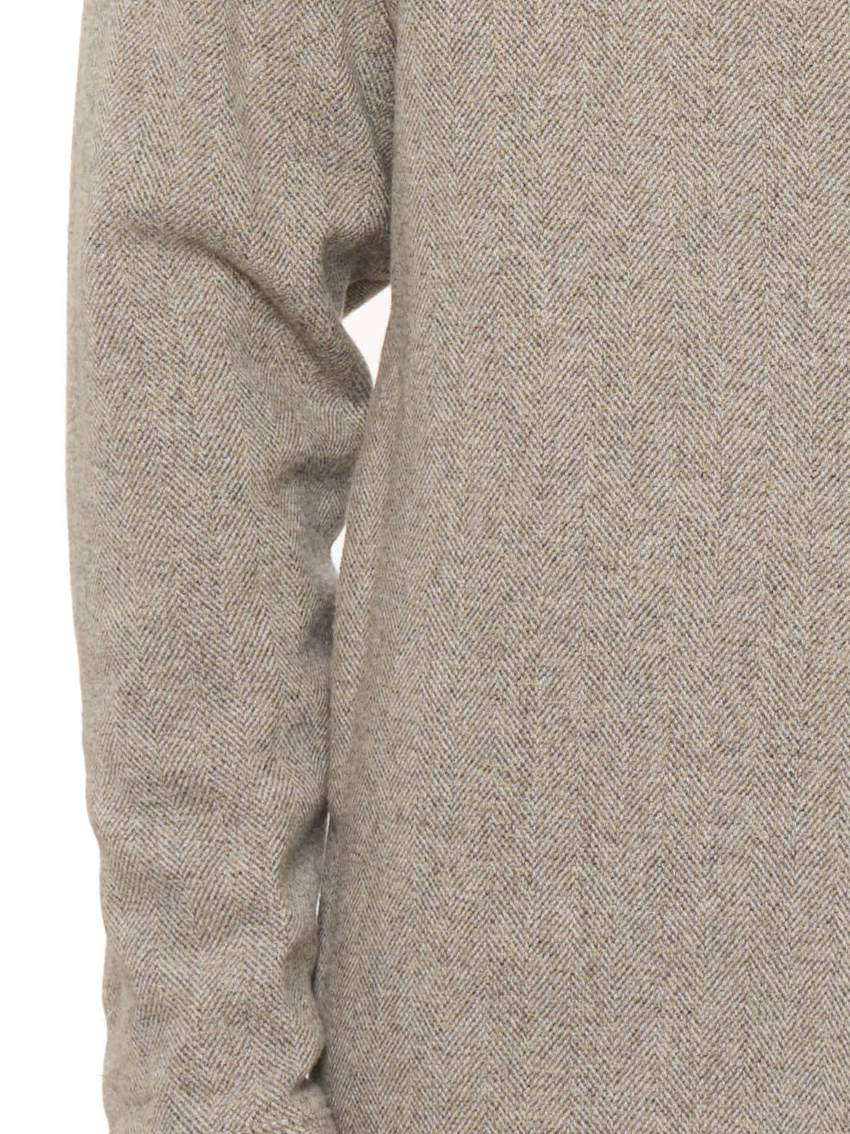 PIETRA SALATA Napoli "Drago" Gray Herringbone Wool-Cashmere Overshirt NEW S