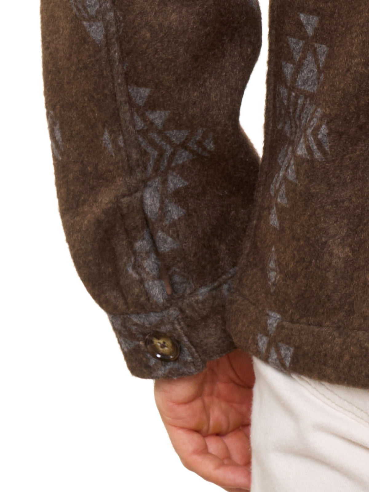 PIETRA SALATA Southwestern Navajo Geometric Safari Jacket Overshirt NEW XL