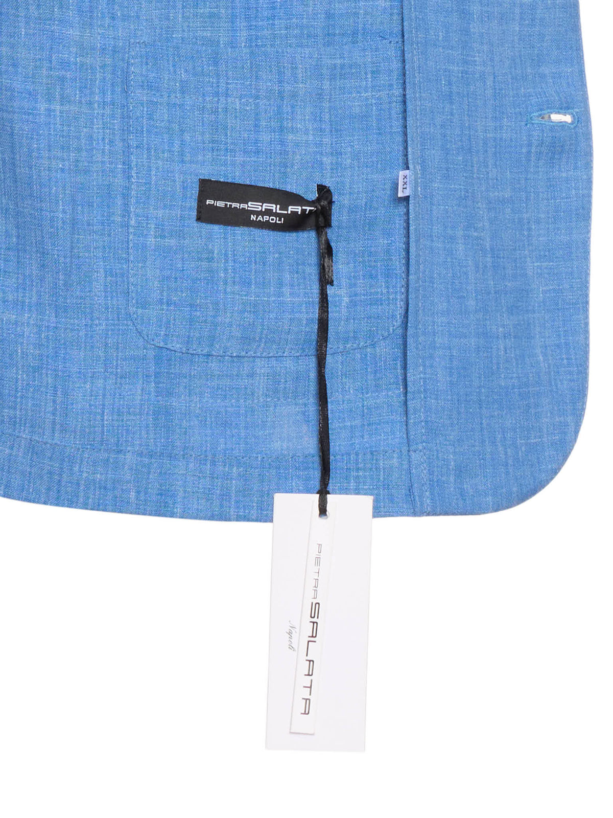 PIETRA SALATA Napoli Blue Linen-Polyamide Lightweight Jacket NEW