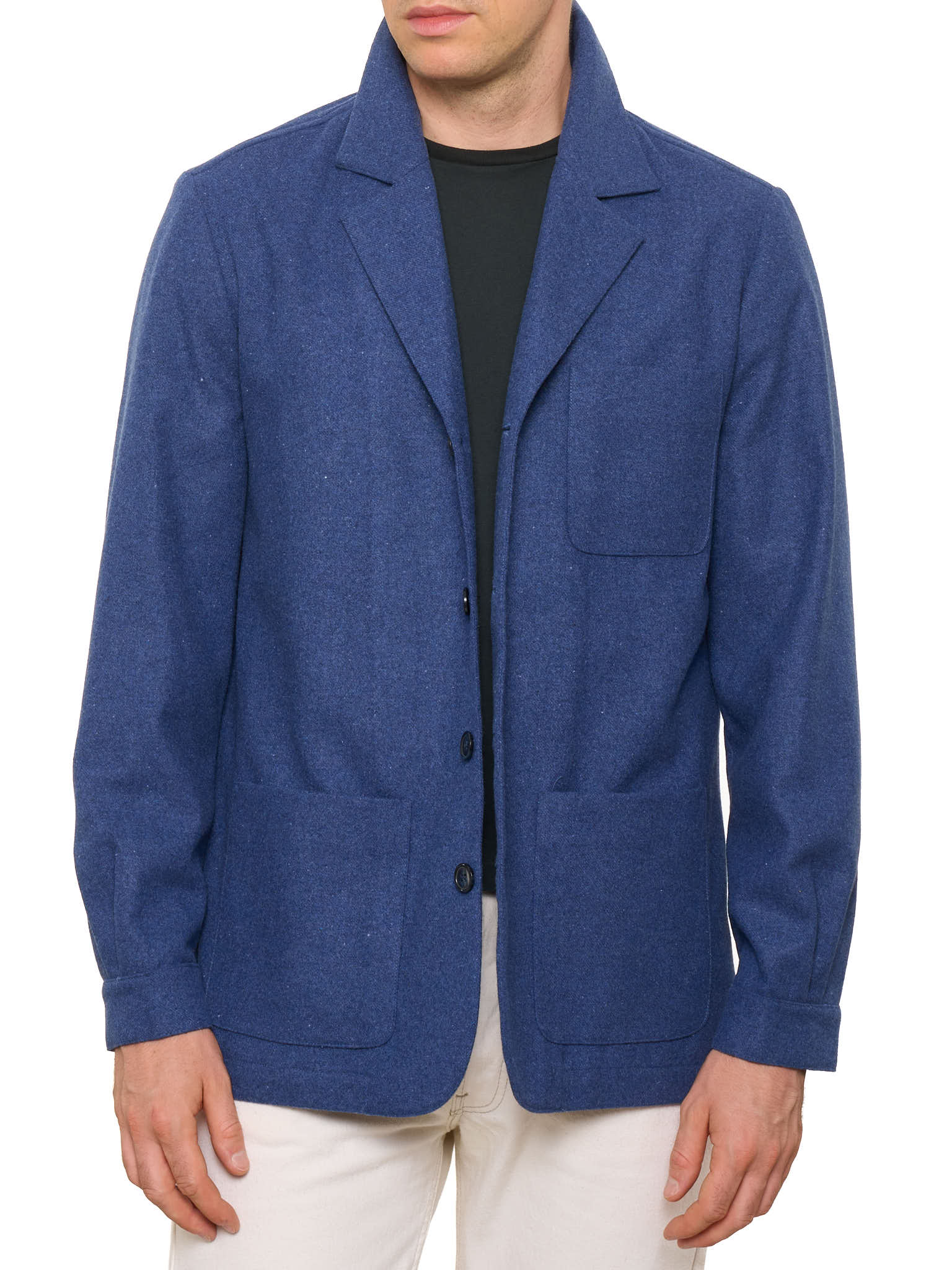 PIETRA SALATA Napoli Blue Wool Blend Blazer Jacket NEW