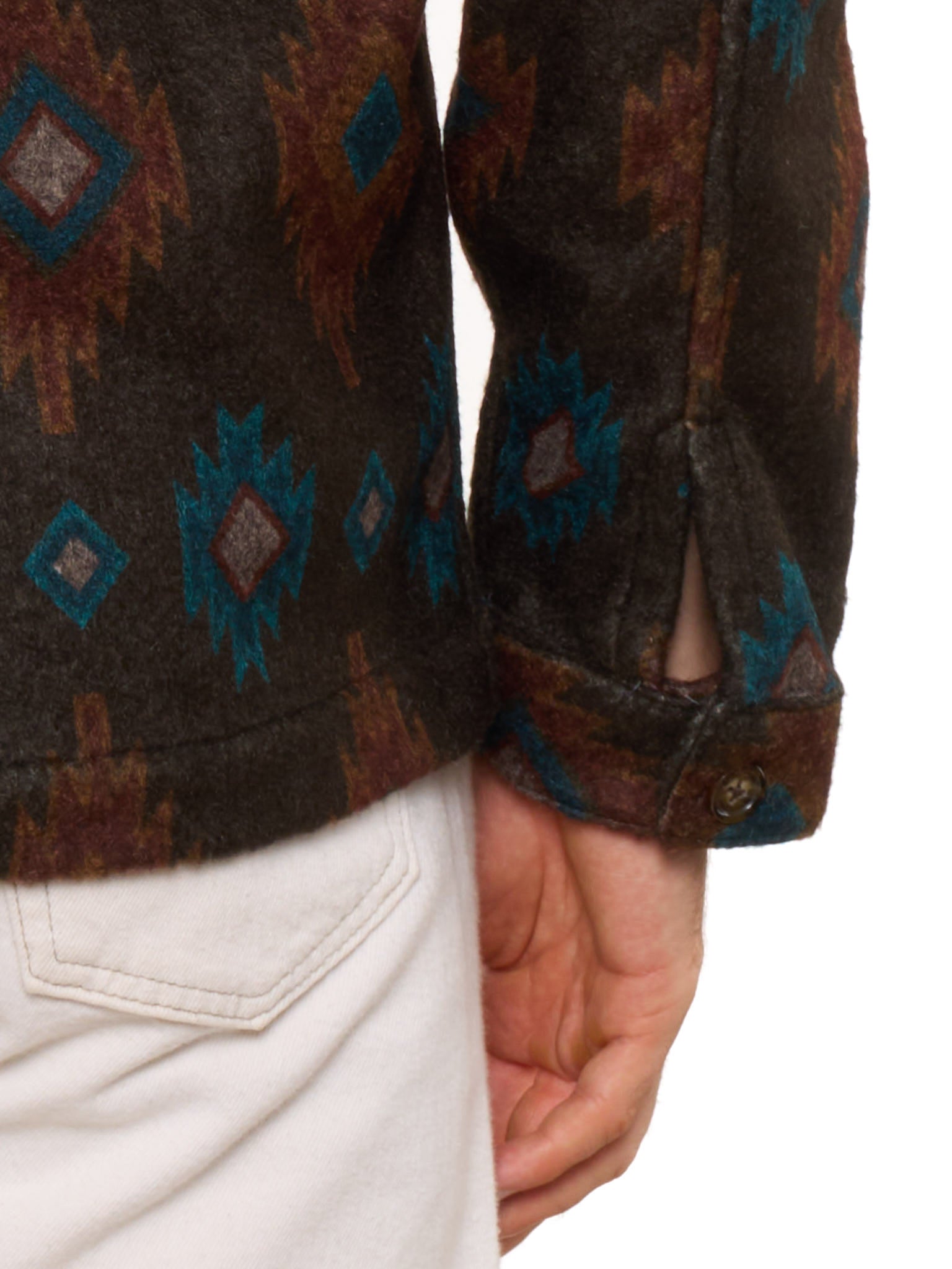 PIETRA SALATA Napoli Southwestern Navajo Geometric Pattern Jacket Overshirt