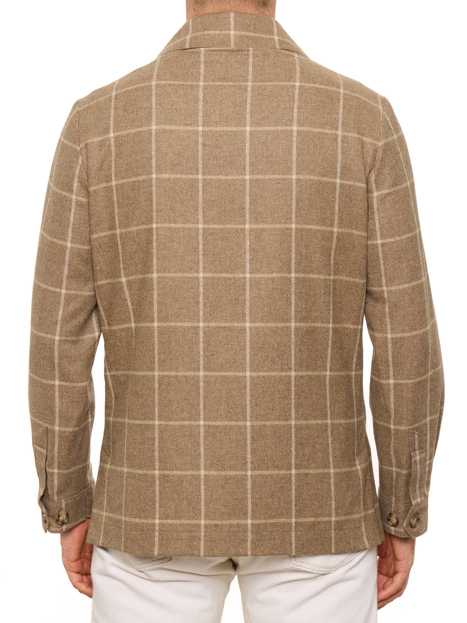 PIETRA SALATA Napoli Brown Plaid Virgin Wool Blazer Jacket NEW