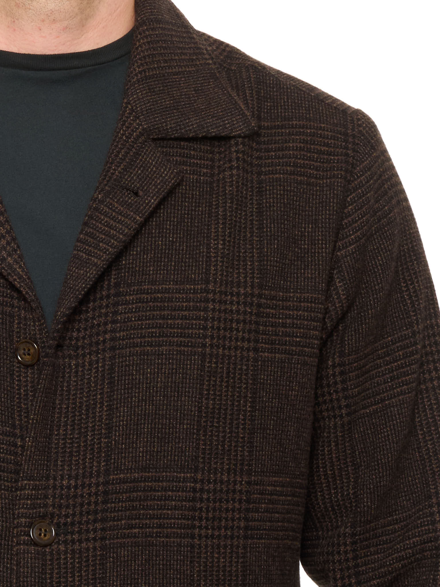 PIETRA SALATA Napoli Brown Plaid Virgin Wool Jacket NEW