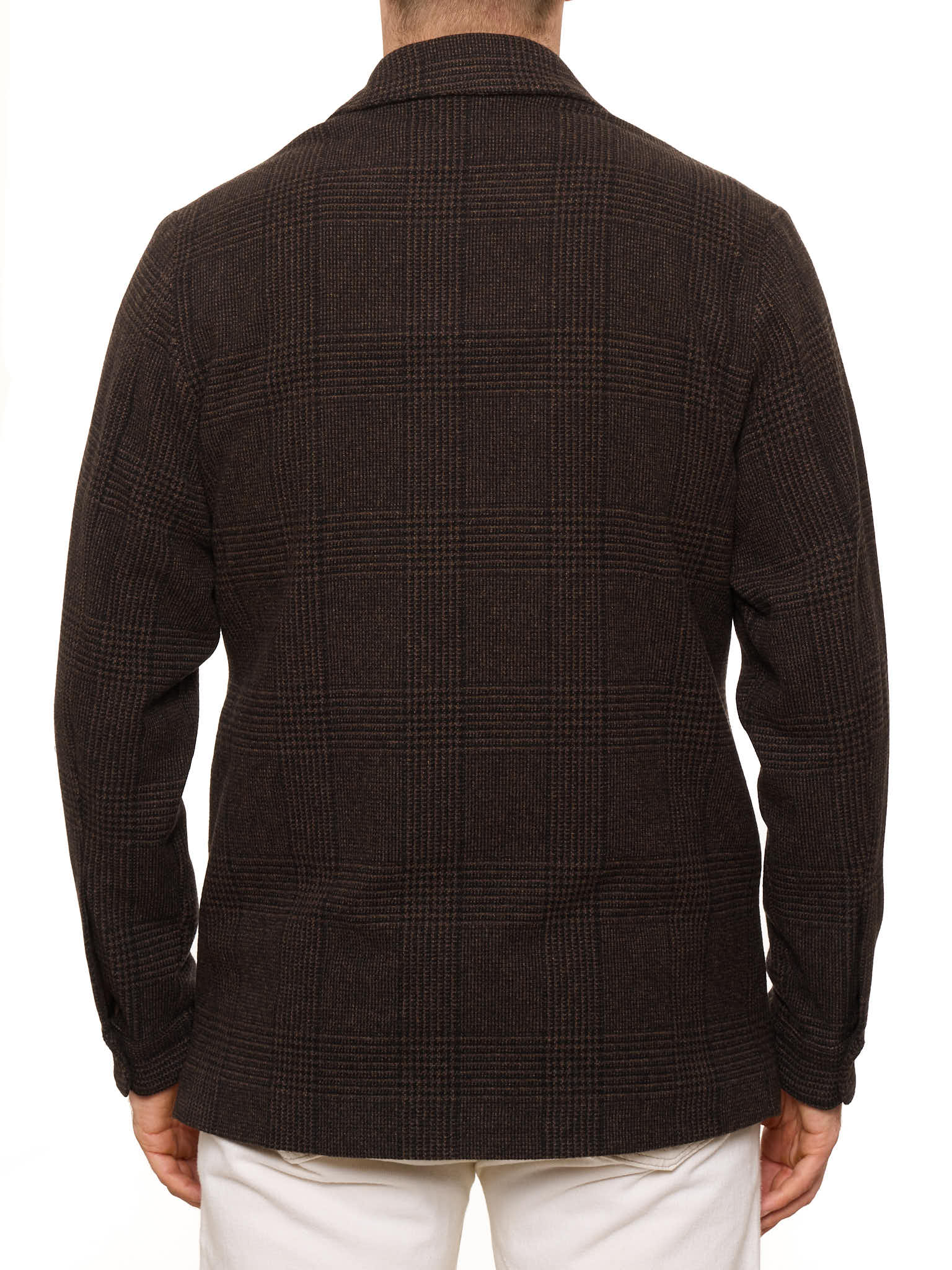 PIETRA SALATA Napoli Brown Plaid Virgin Wool Jacket NEW