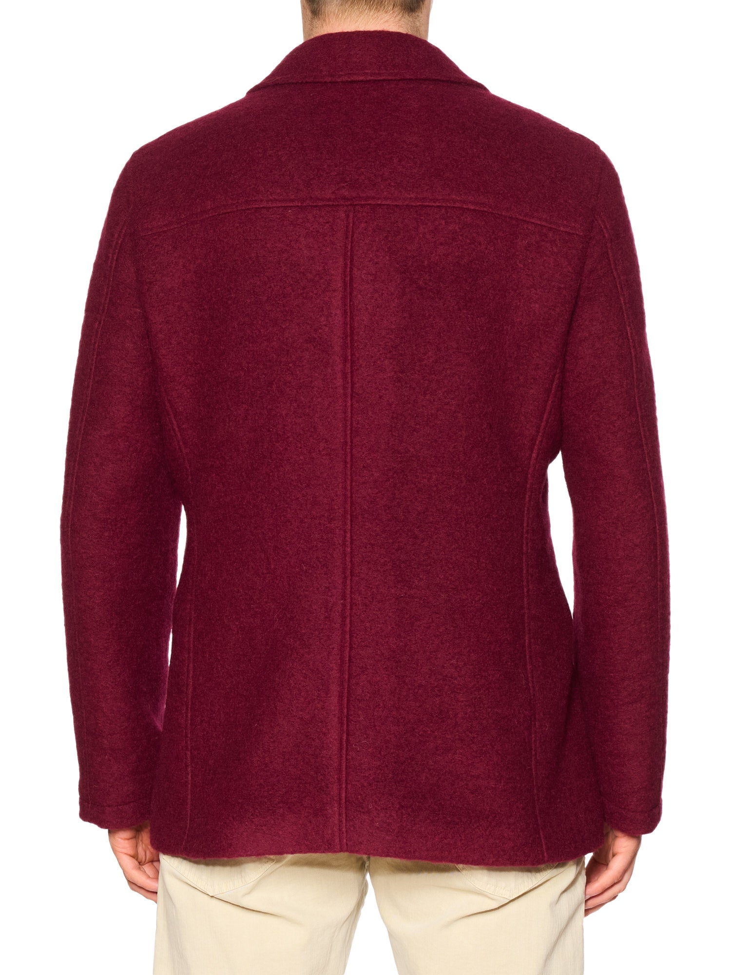 PIETRA SALATA Napoli Burgundy Peacot Double Breasted Jacket